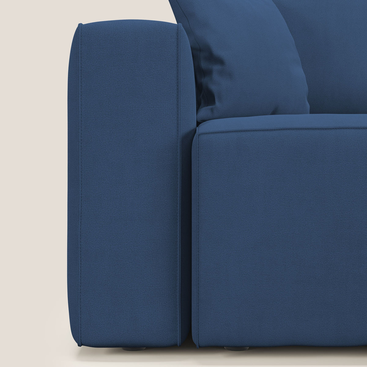 Morfeo divano con 3 sedute estraibili in morbido tessuto impermeabile T02 blu - divitt.sbs