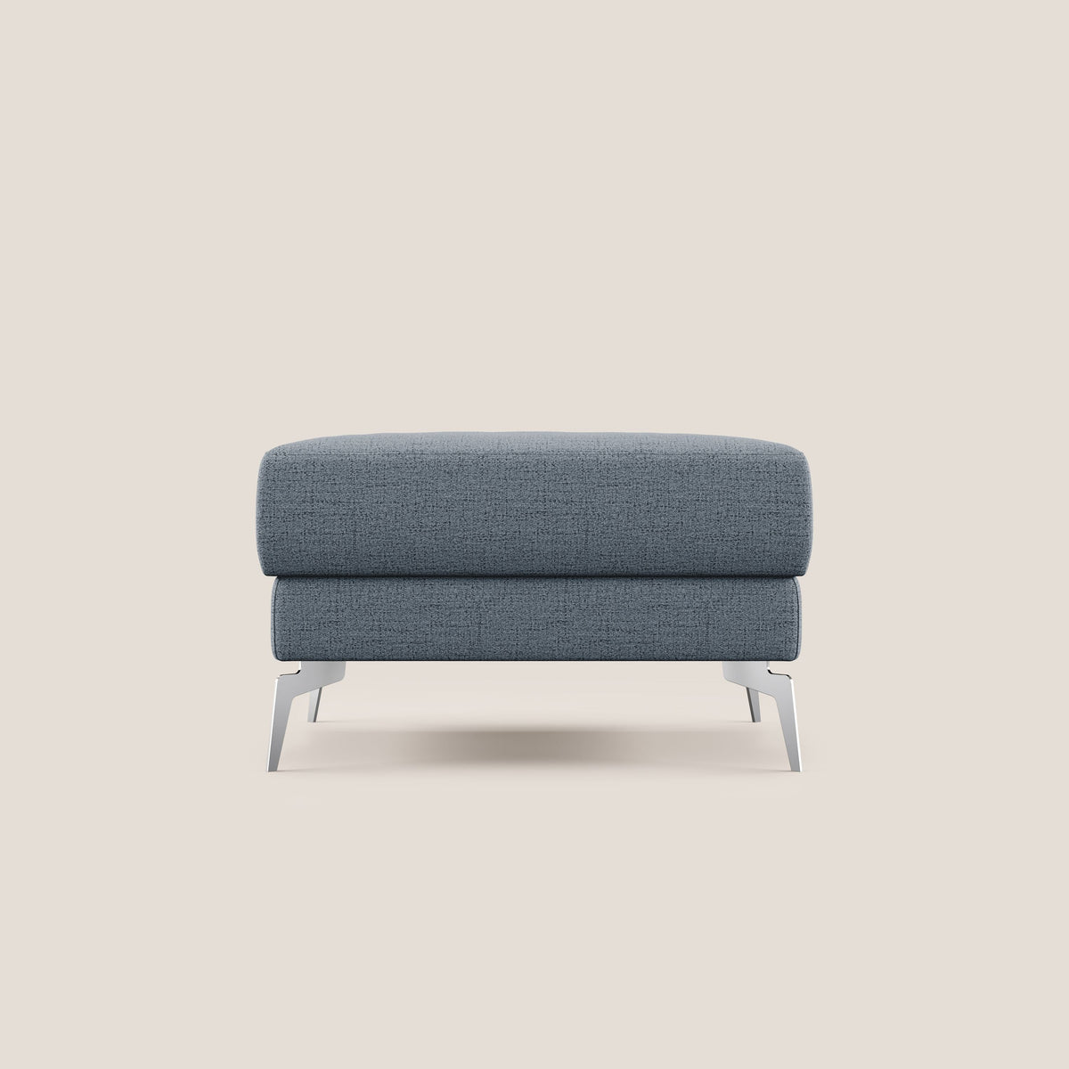 Star Pouf con piedini alti in tessuto impermeabile fiammato T03 blu - divitt.sbs