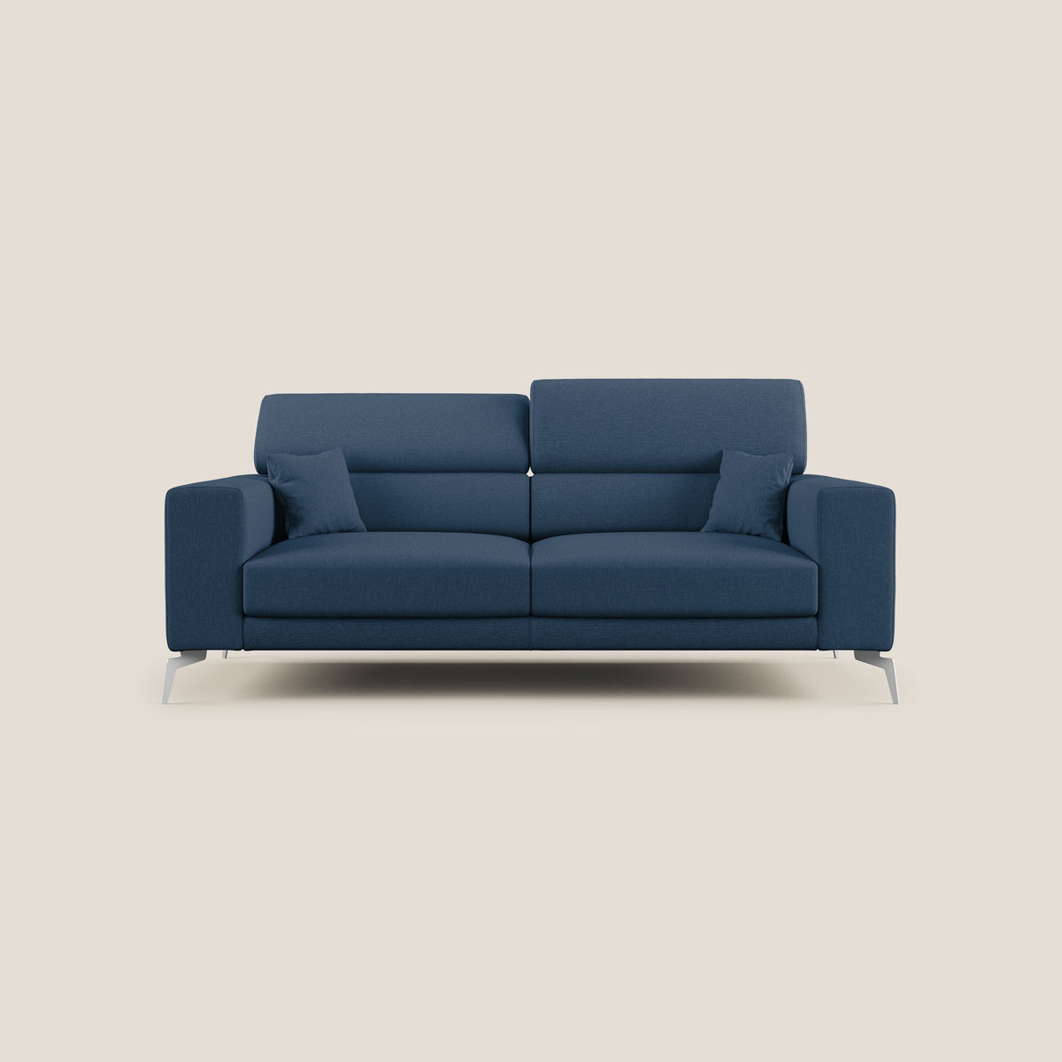 Blade Divano con poggiatesta reclinabili in tessuto impermeabile misto cotone T13 blu - divitt.sbs