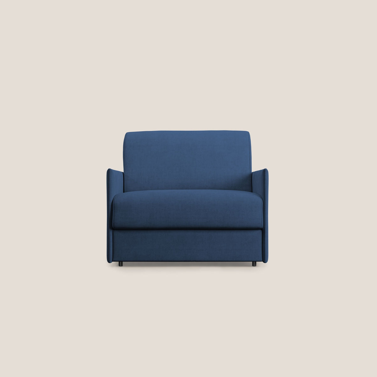 Evans poltrona letto in morbido tessuto impermeabile T02 blu - divitt.sbs