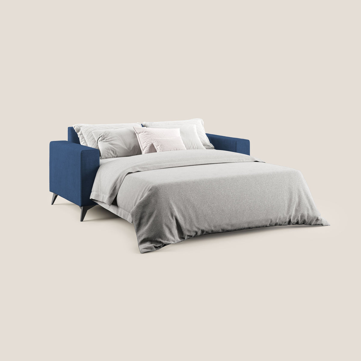 Pegaso divano letto con poggiatesta reclinabili e rivestimento T02 blu - divitt.sbs