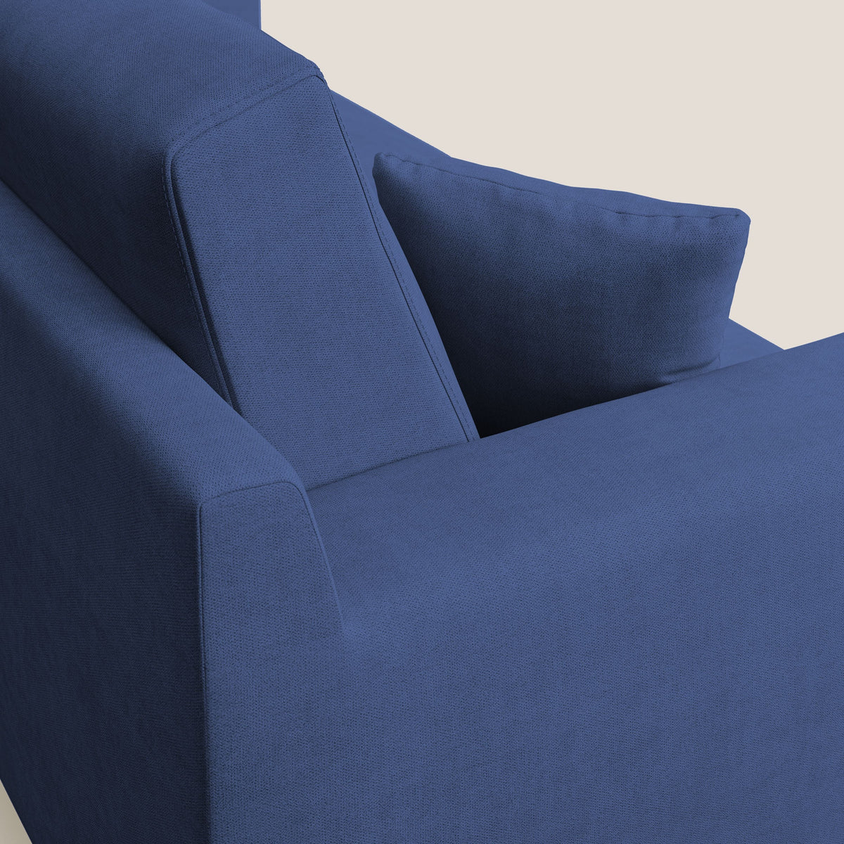 Danish divano moderno in tessuto morbido impermeabile T02 blu - divitt.sbs