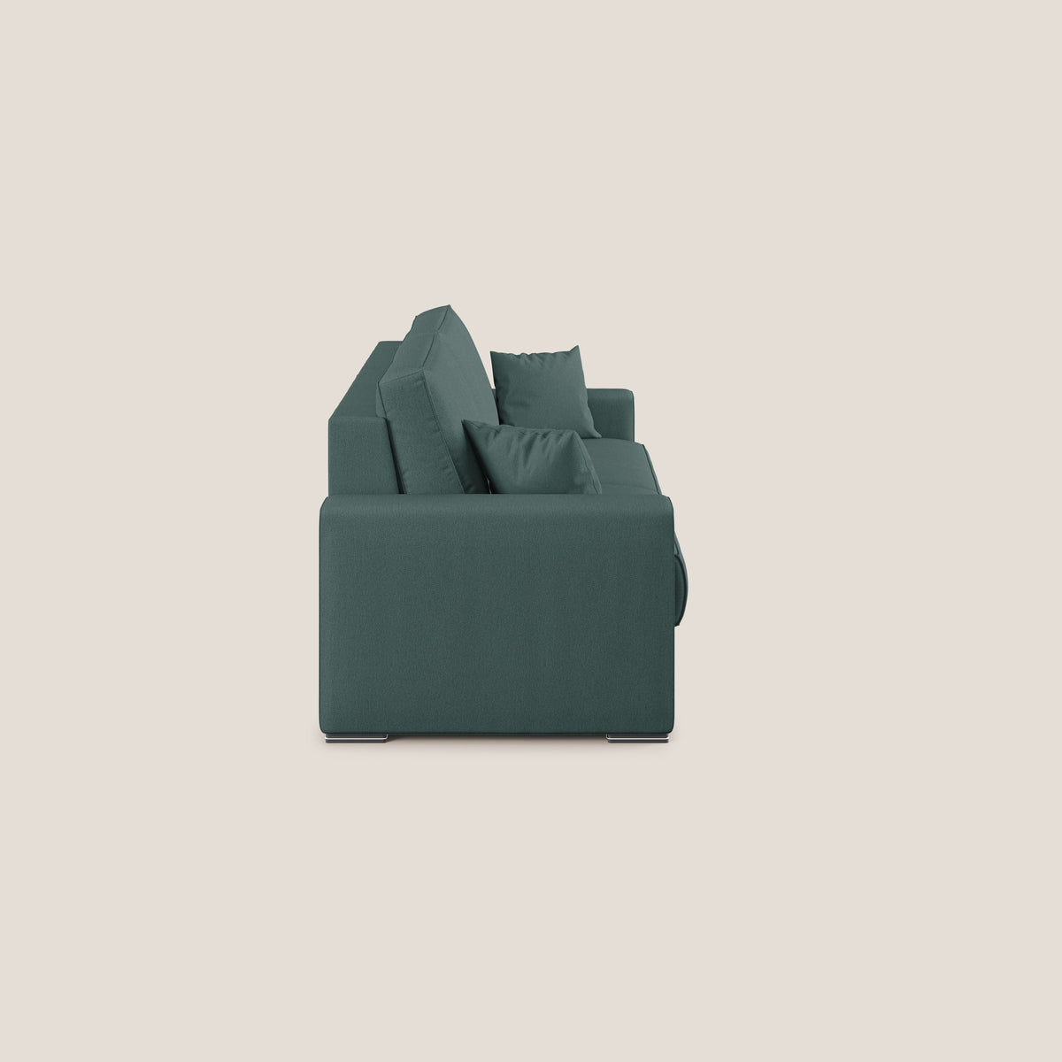 Dream Divano letto moderno dai morbidi cuscini in tessuto smacchiabile T05 verde - divitt.sbs