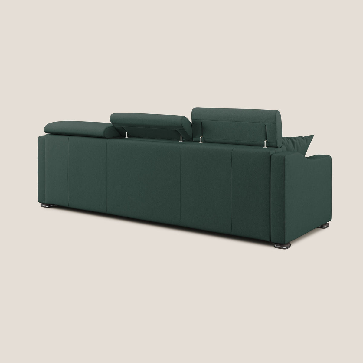 Amber divano letto angolare in tessuto smacchiabile T05 verde - divitt.sbs