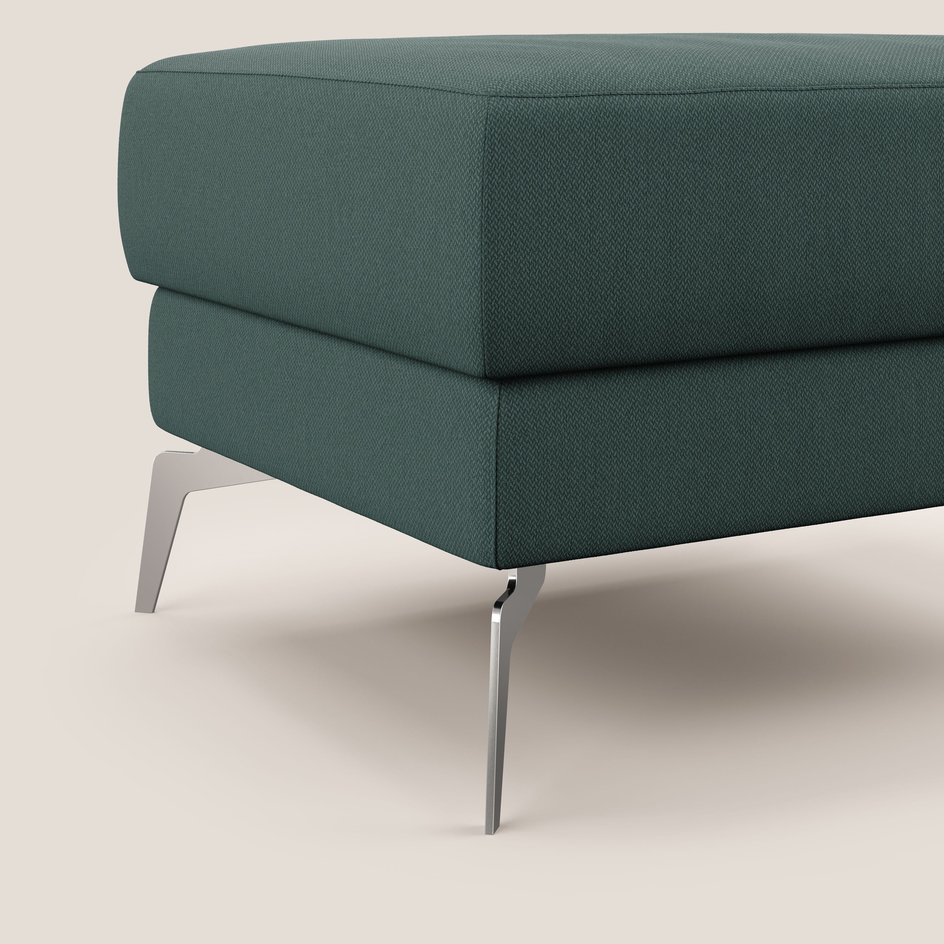 Star Pouf con piedini alti in tessuto smacchiabile T05 verde - divitt.sbs