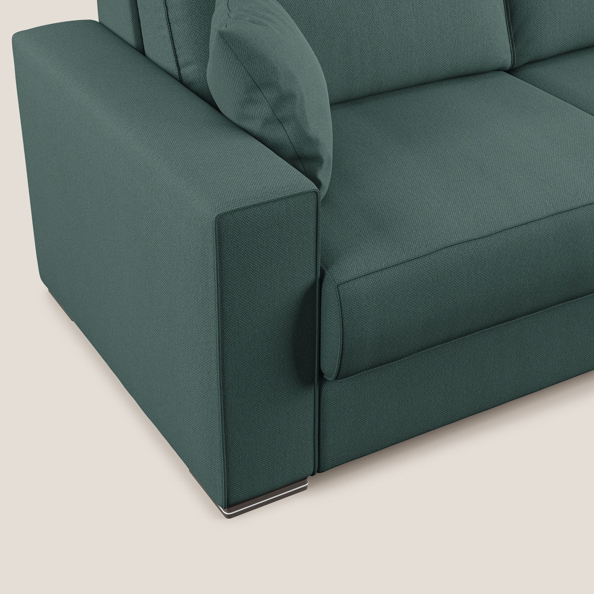 Dream Divano letto moderno dai morbidi cuscini in tessuto smacchiabile T05 verde - divitt.sbs