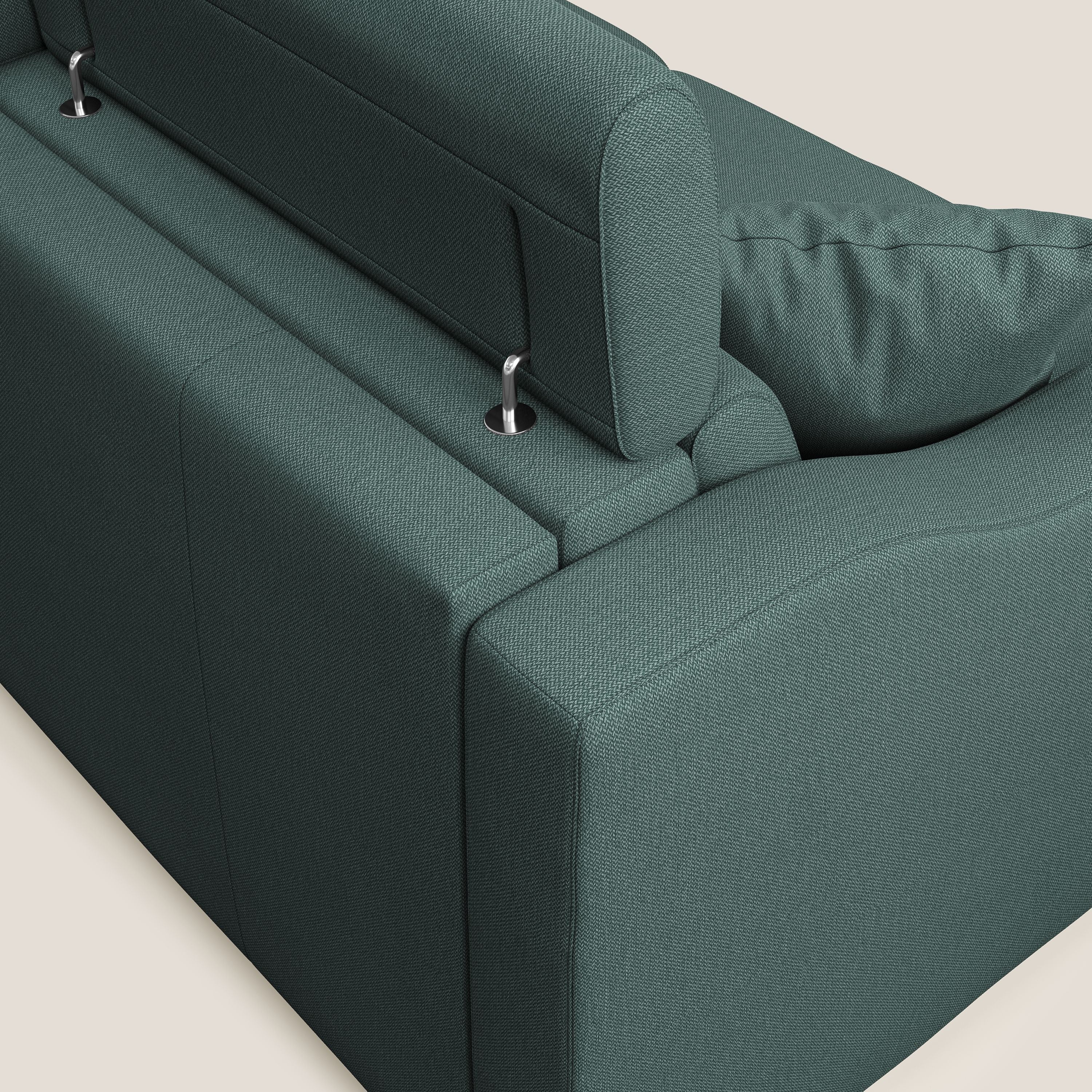 Amber divano letto angolare in tessuto smacchiabile T05 verde - divitt.sbs