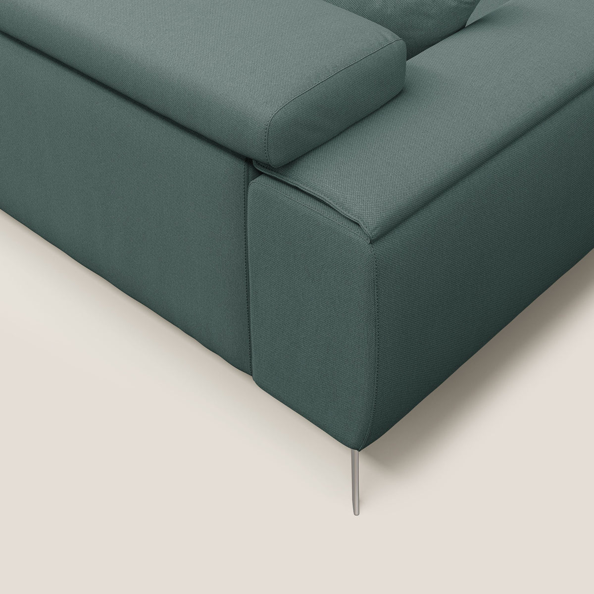 Fusion divano con sedute allungabili in tessuto smacchiabile T05 verde - divitt.sbs