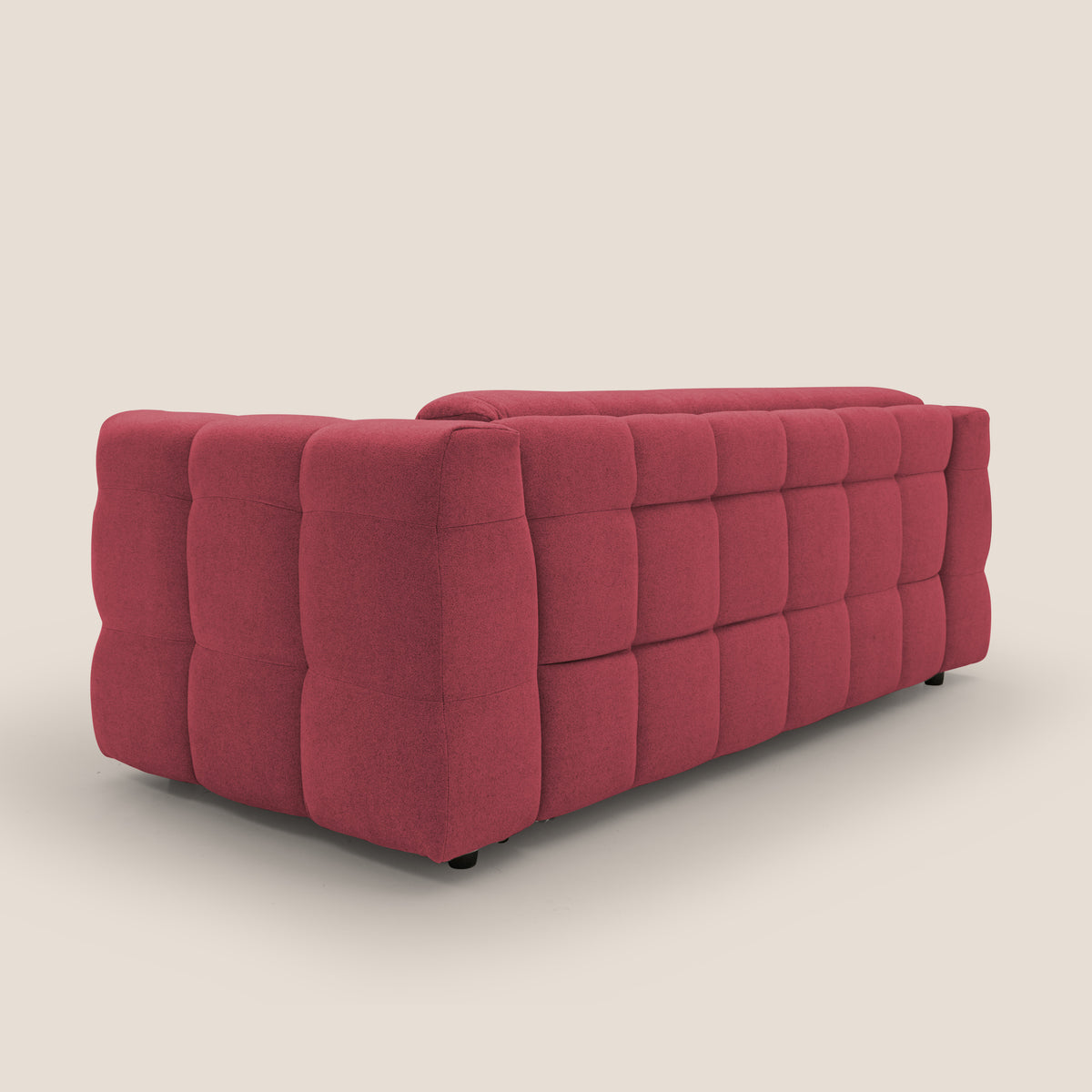 Tender Divano letto matrimoniale dal design innovativo in tessuto bouclet impermeabile T07 rosso - divitt.sbs