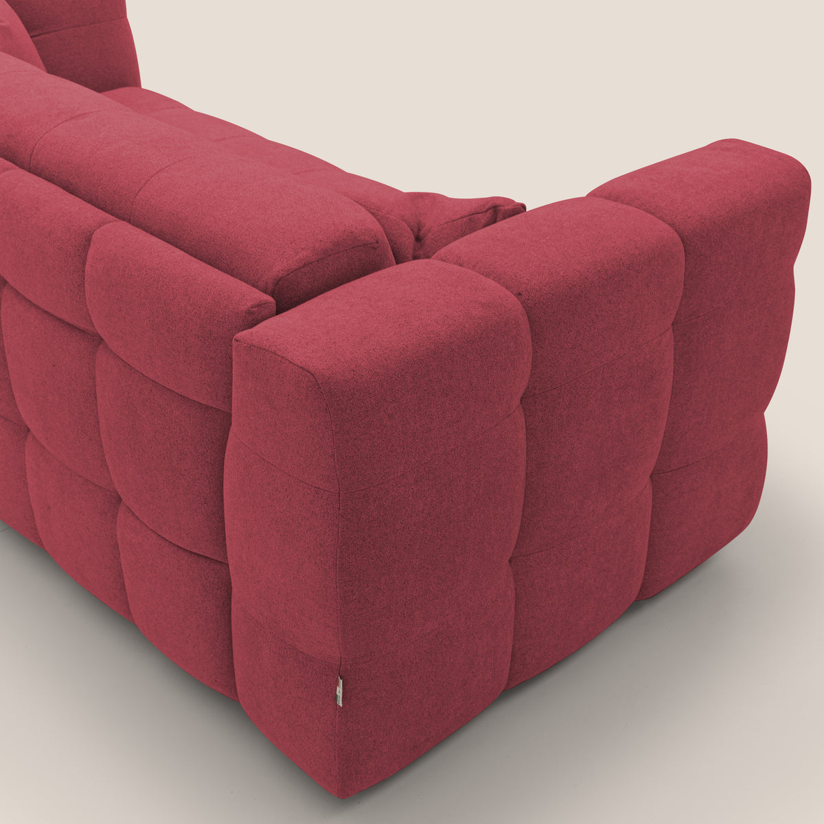 Tender Divano letto matrimoniale dal design innovativo in tessuto bouclet impermeabile T07 rosso - divitt.sbs