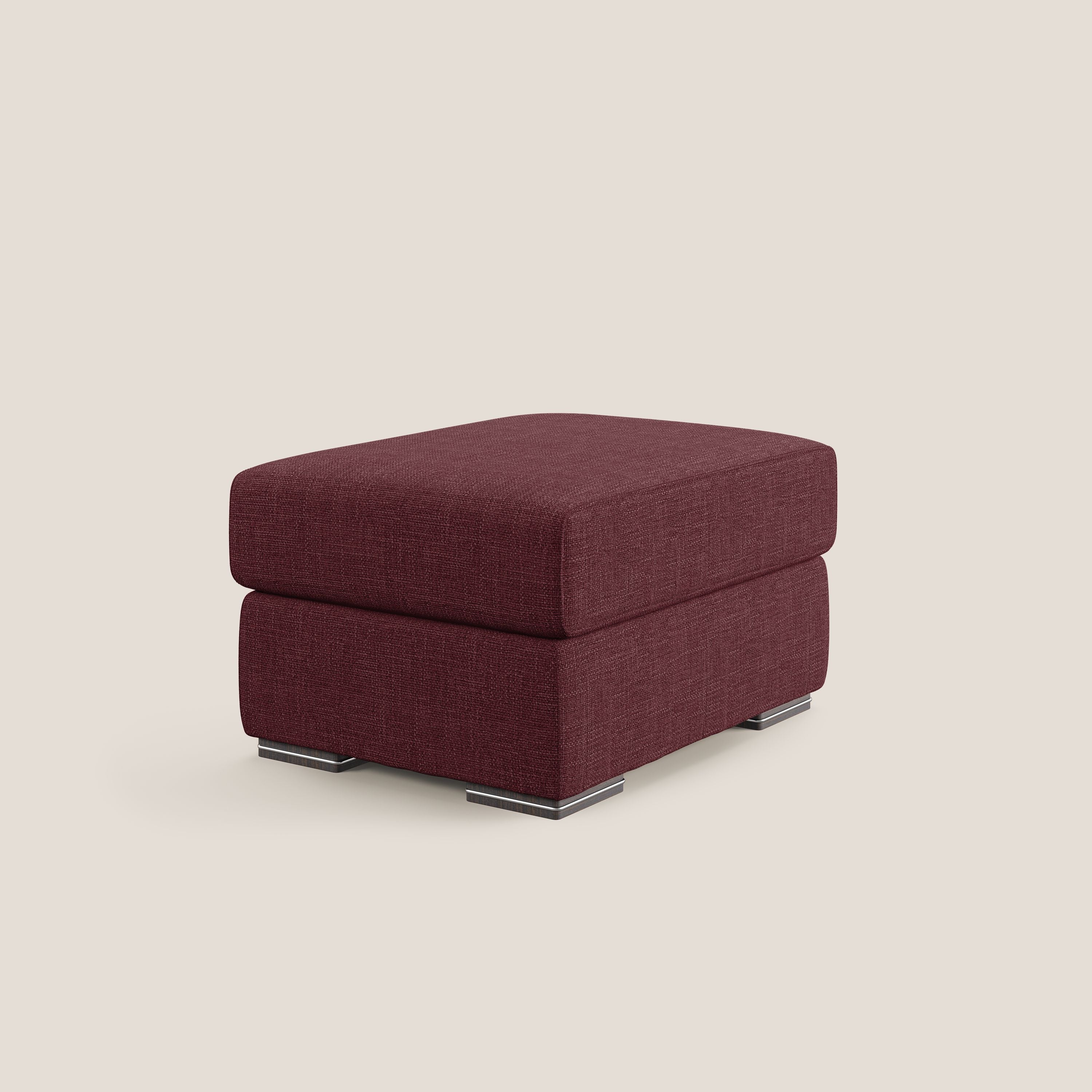 Sun pouf apribile contenitore in tessuto impermeabile morbido intreccio T06 rosso - divitt.sbs