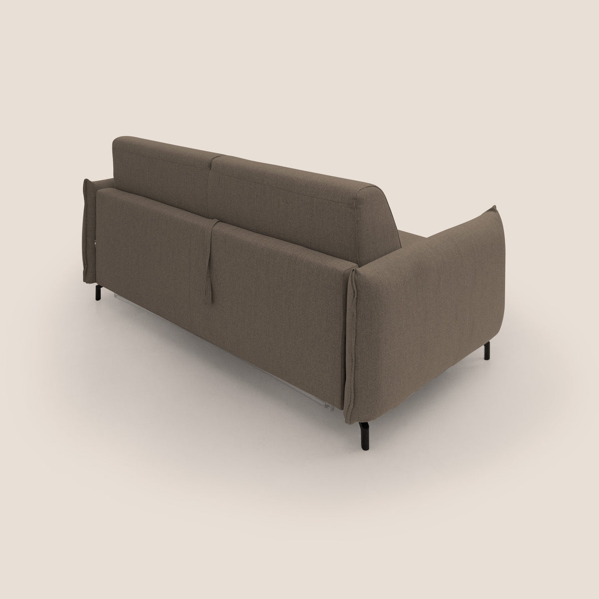 Scarlet divano letto in tessuto misto cotone impermeabile T19 marrone - divitt.sbs
