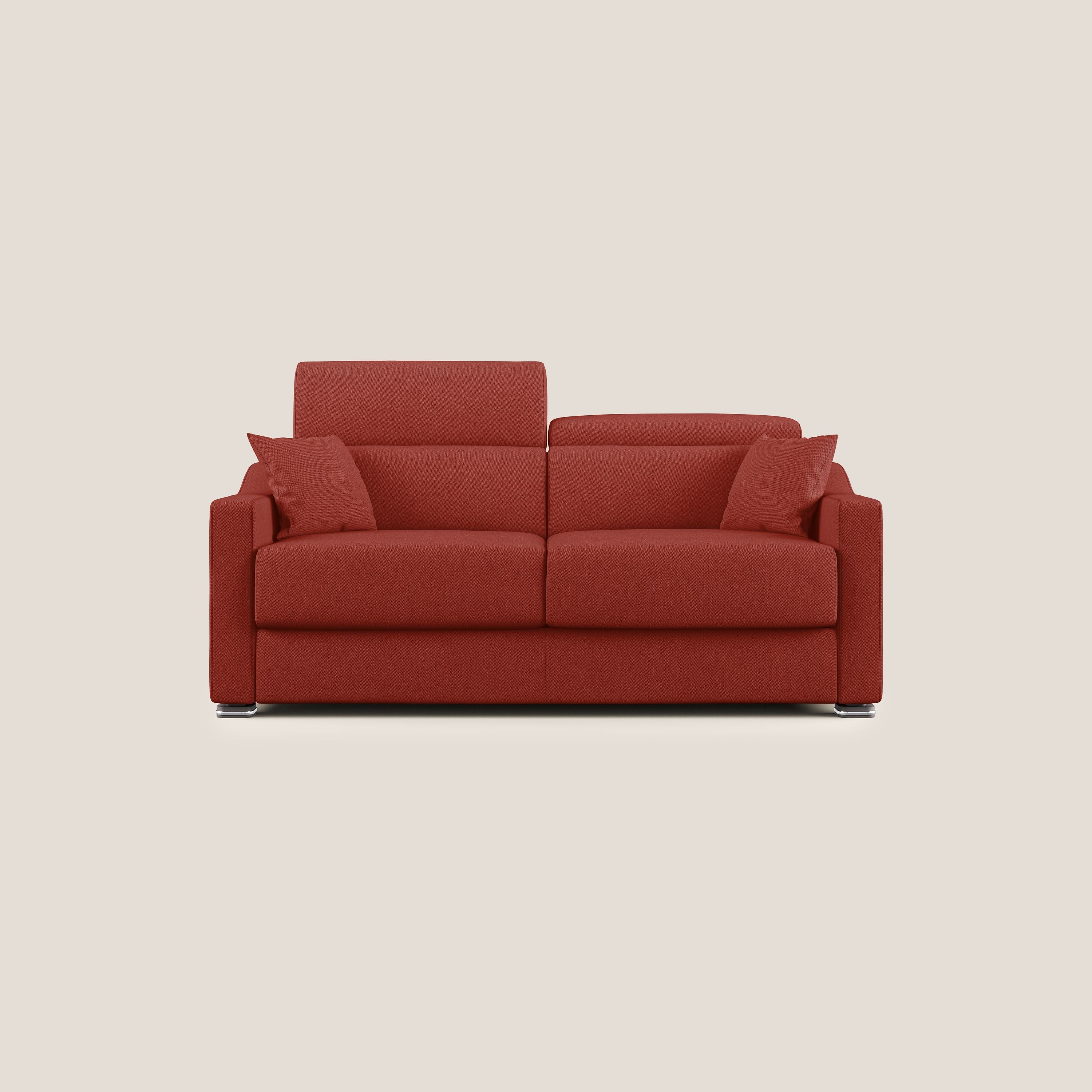 Amber divano letto matrimoniale in tessuto smacchiabile T05 rosso - divitt.sbs