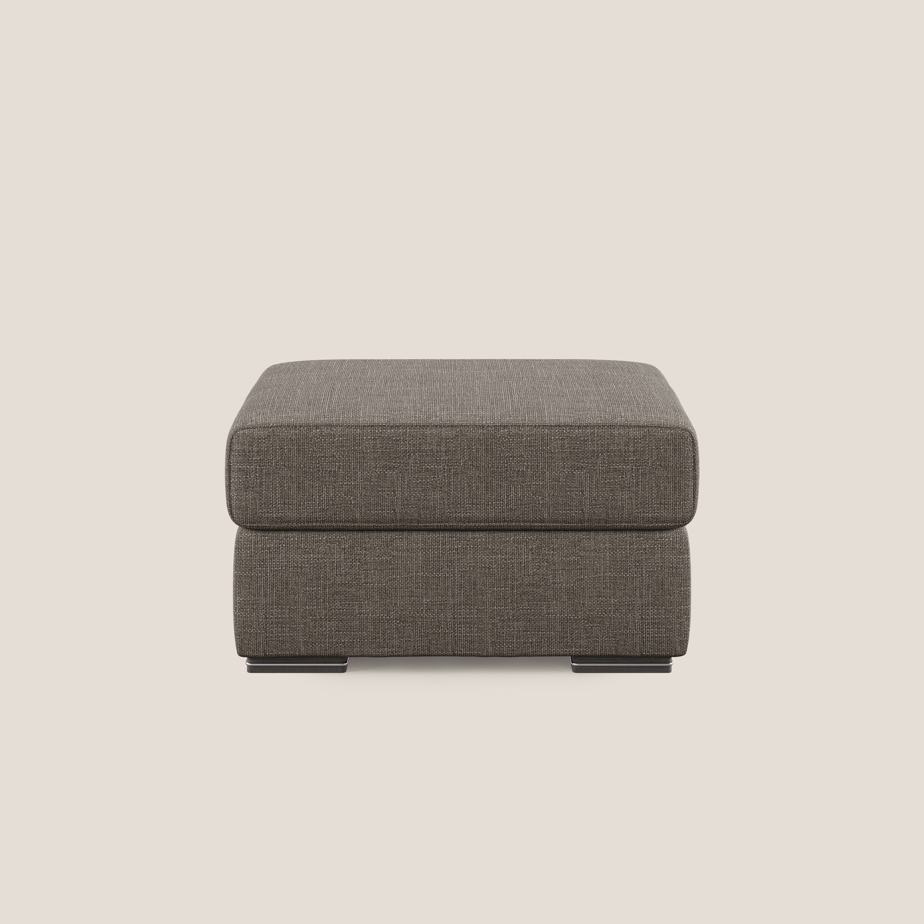 Sun pouf apribile contenitore in tessuto impermeabile morbido intreccio T06 marrone - divitt.sbs