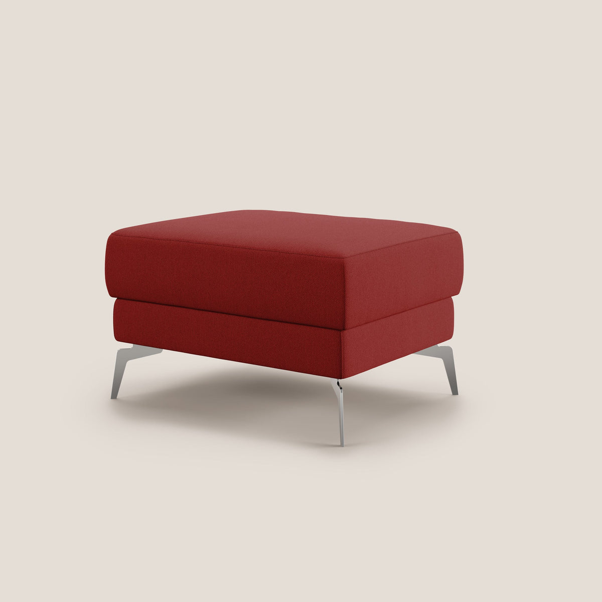 Star Pouf con piedini alti in tessuto smacchiabile T05 rosso - divitt.sbs