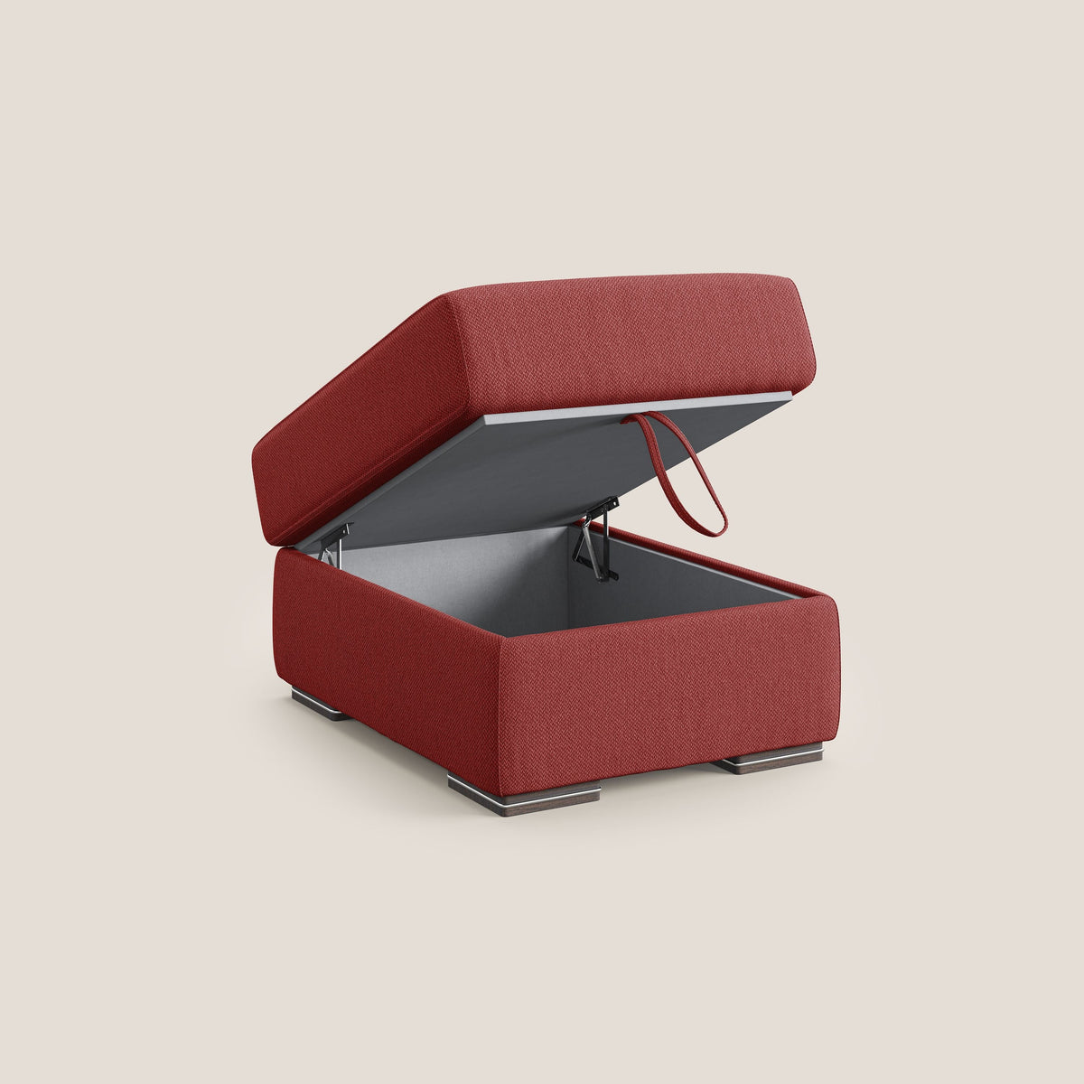 Sun pouf apribile contenitore in tessuto smacchiabile ad acqua T05 rosso - divitt.sbs