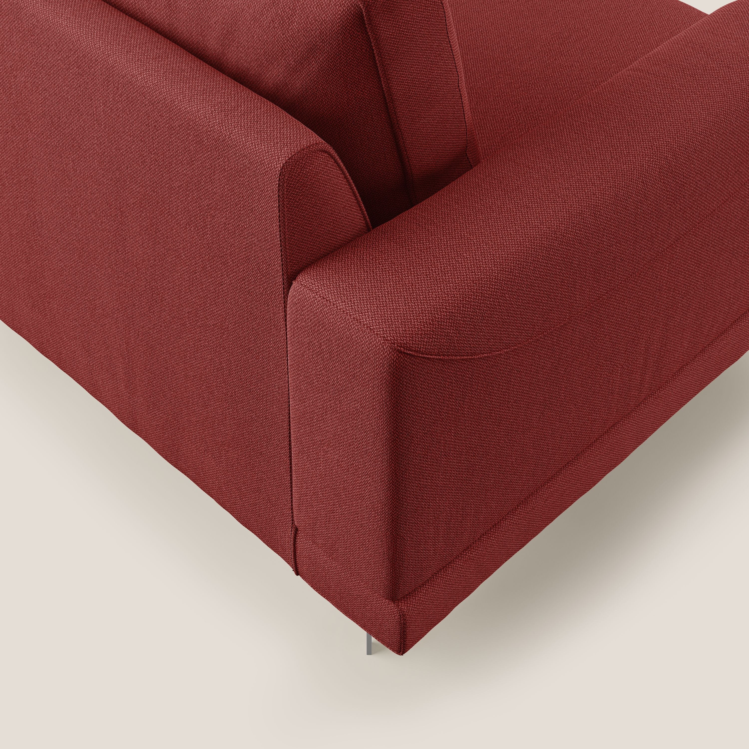Dorian poltrona moderna in tessuto smacchiabile T05 rosso - divitt.sbs