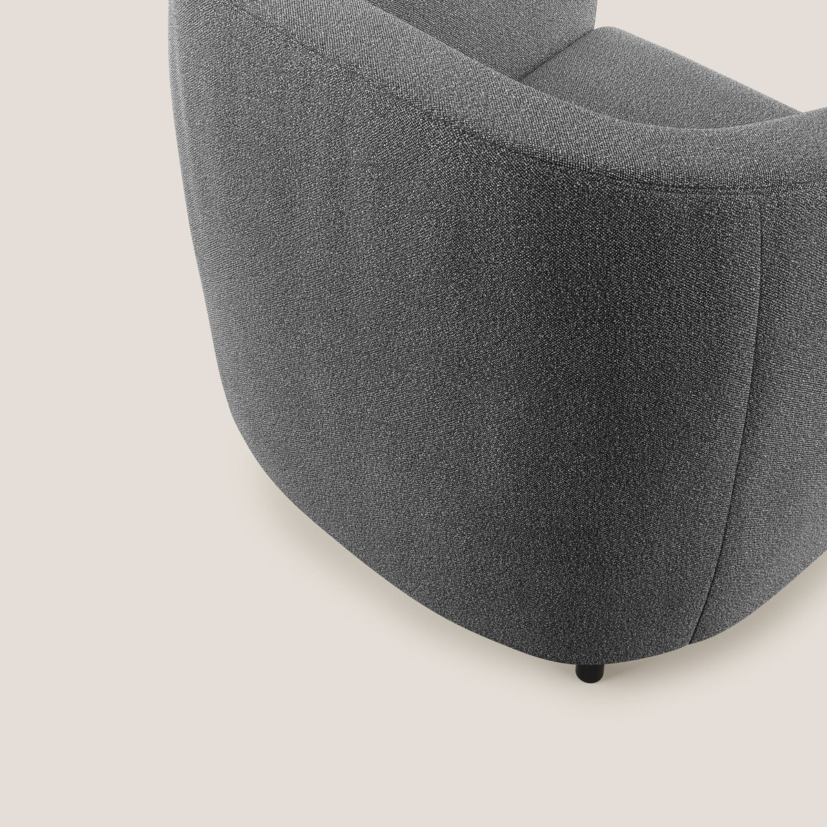 Pandora Poltroncina in morbido tessuto bouclé impermeabile T07 antracite - divitt.sbs