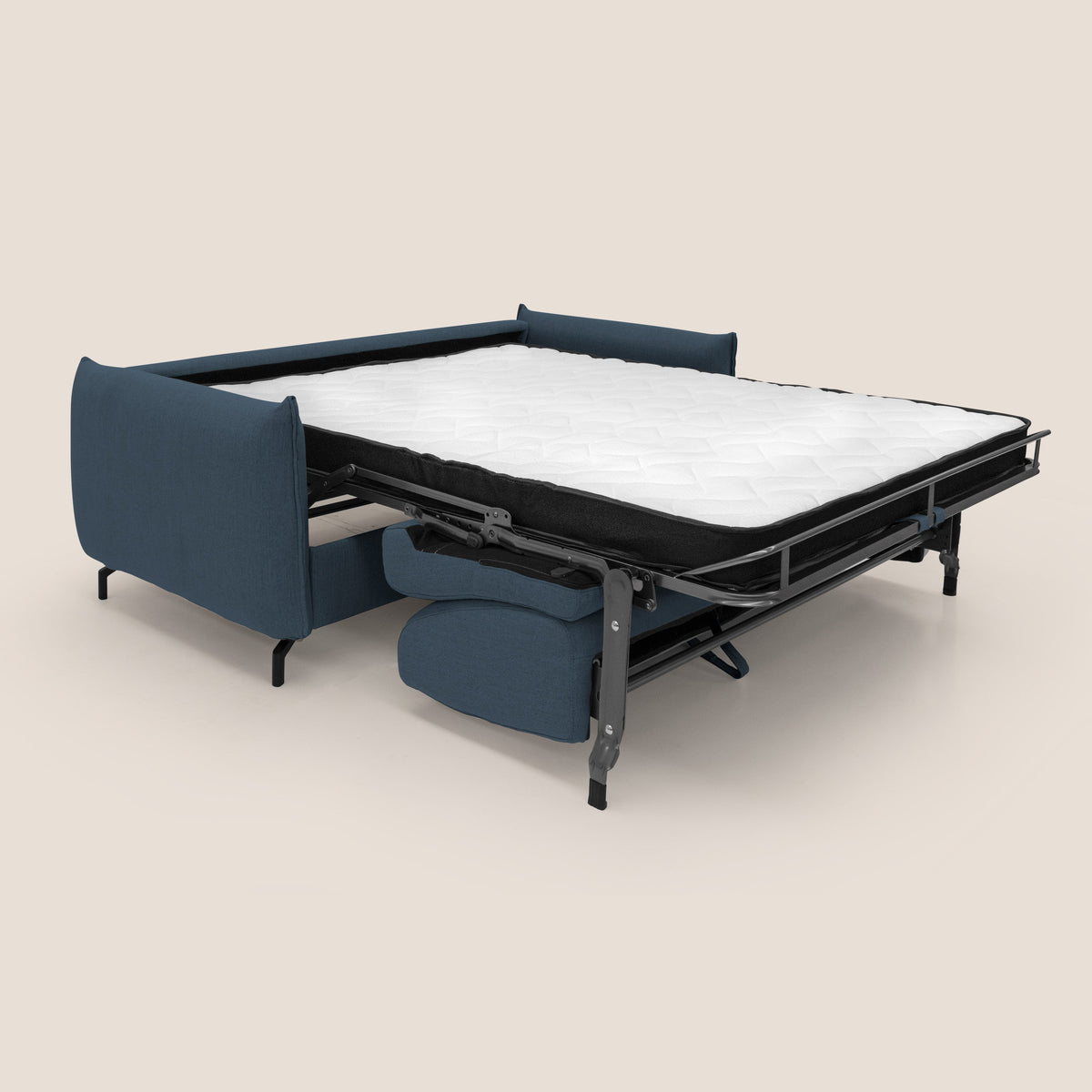 Scarlet divano letto in tessuto misto cotone impermeabile T19 blu - divitt.sbs
