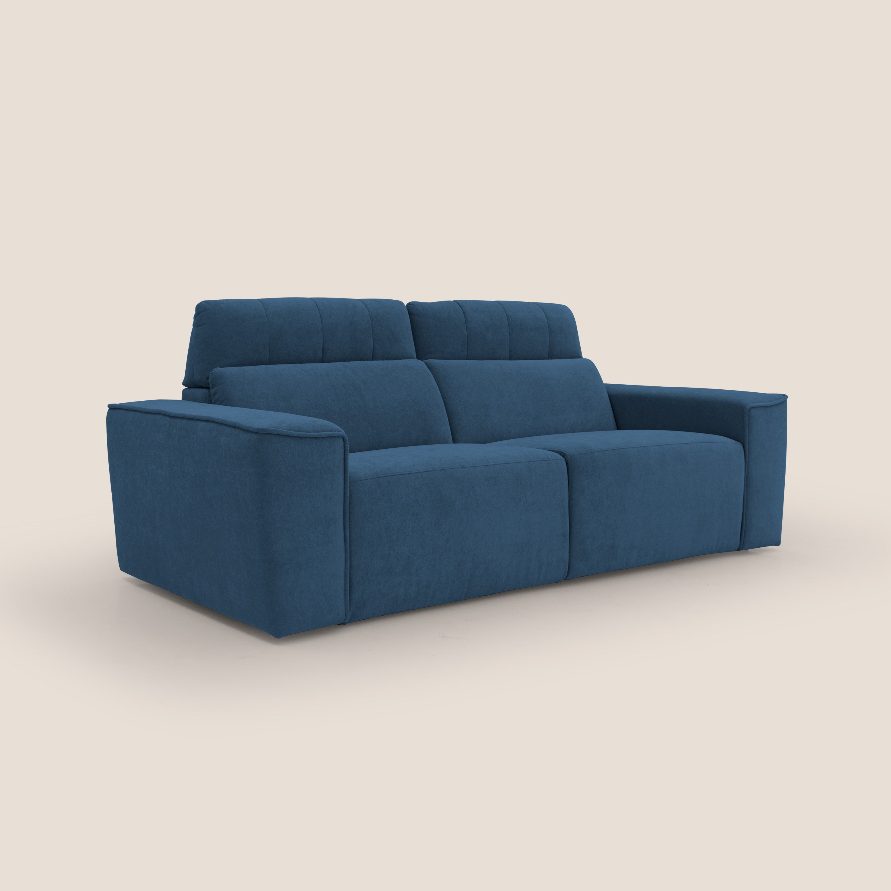 Clark Divano modulare con opzione relax elettrico in tessuto smacchiabile impermeabile T17 blu - divitt.sbs