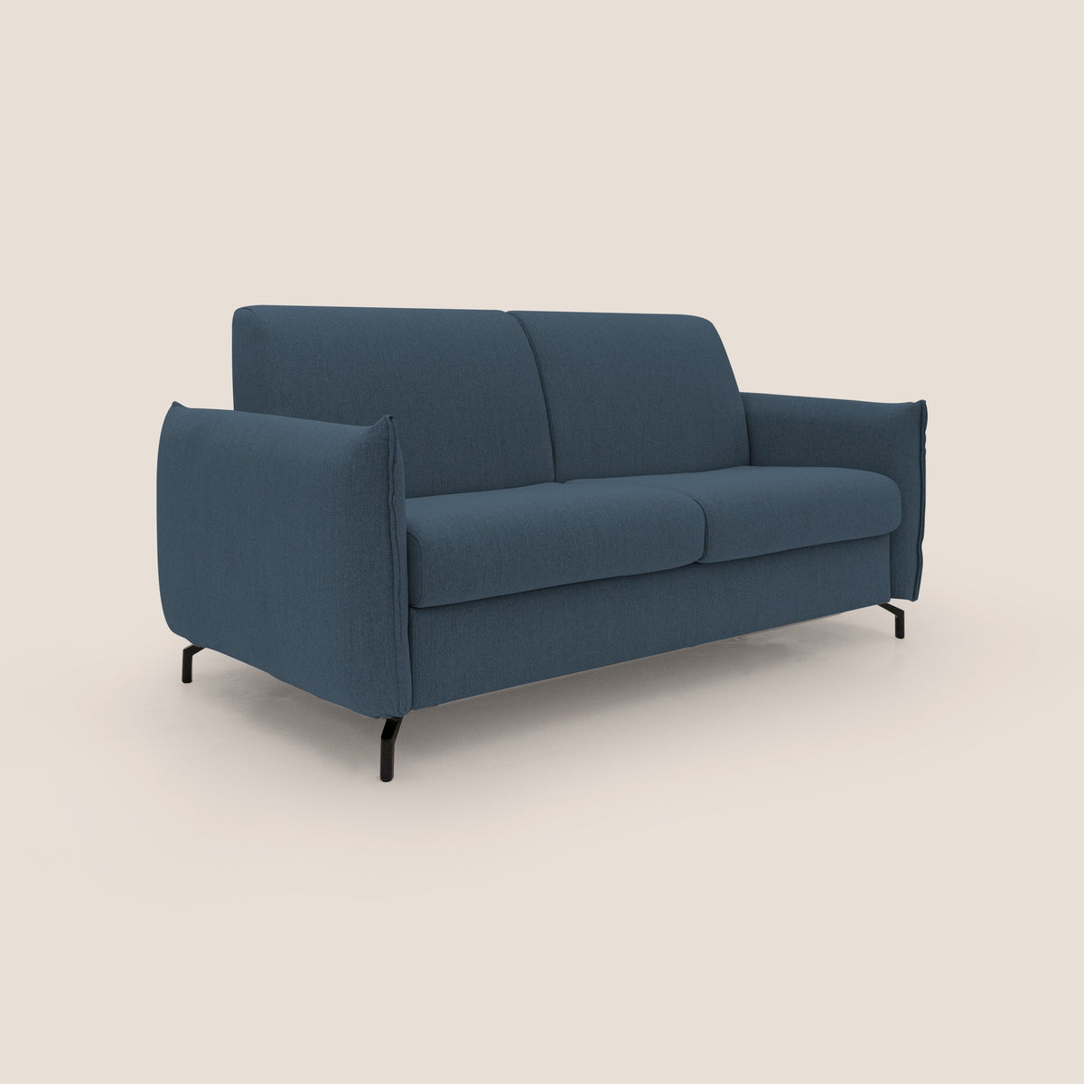 Scarlet divano letto in tessuto misto cotone impermeabile T19 blu - divitt.sbs