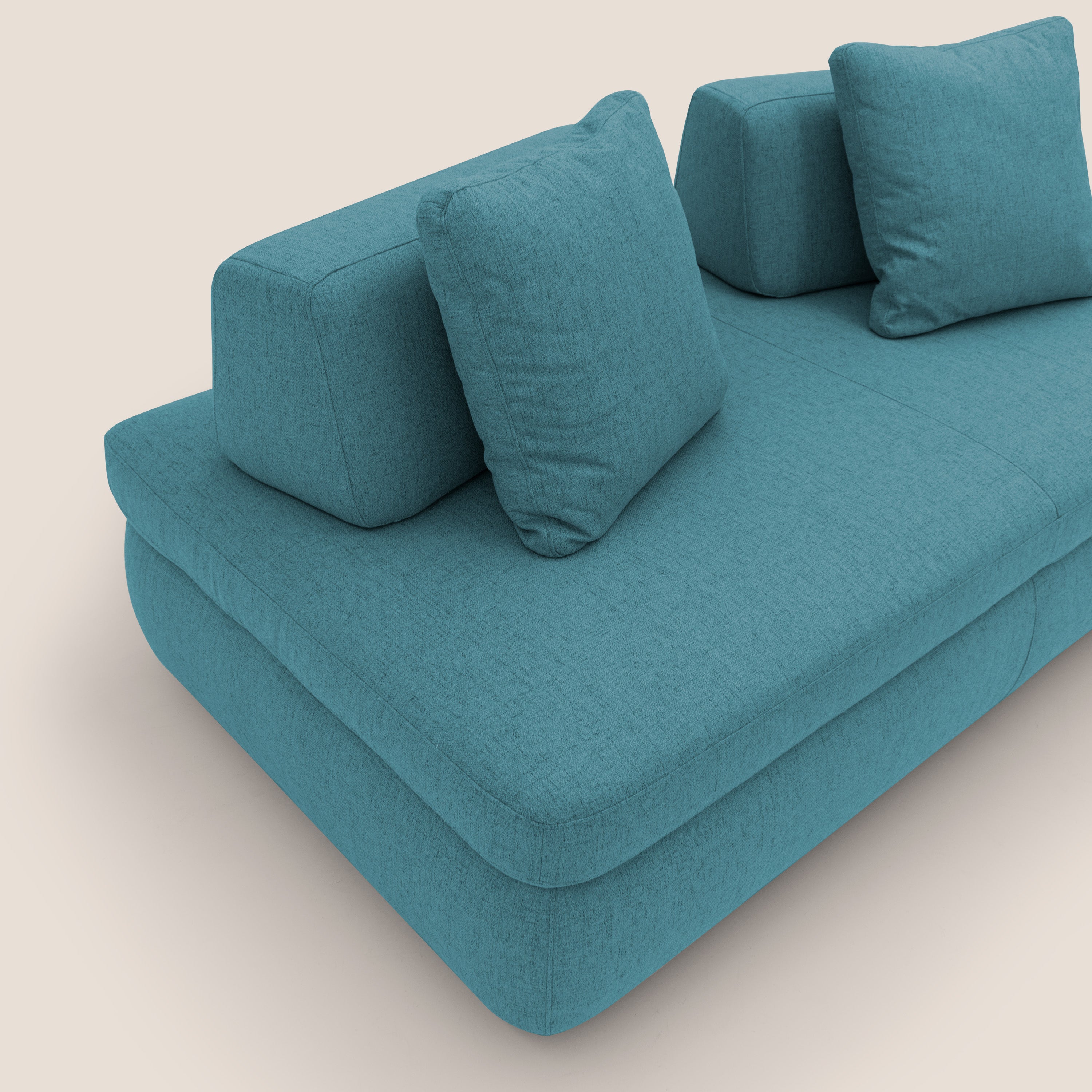 Gransasso Divano letto matrimoniale dal DESIGN innovativo in tessuto impermeabile T03 azzurro - divitt.sbs