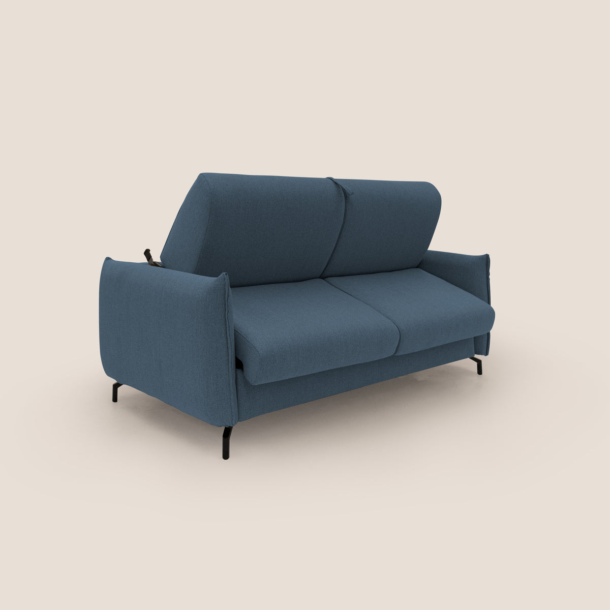 Scarlet divano letto in tessuto misto cotone impermeabile T19 blu - divitt.sbs