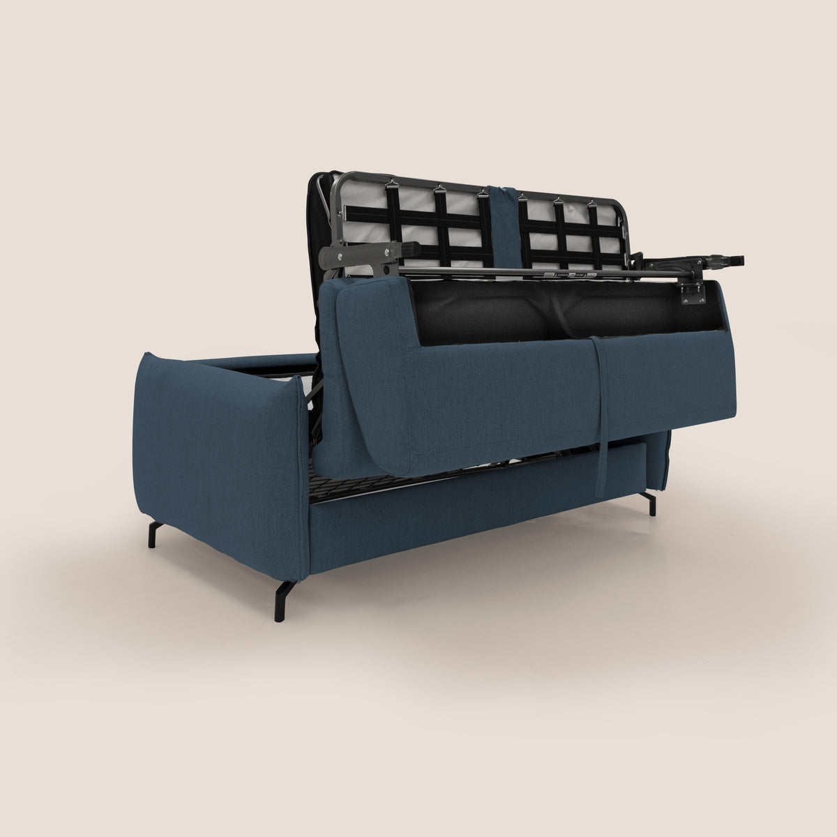 Scarlet divano letto in tessuto misto cotone impermeabile T19 blu - divitt.sbs