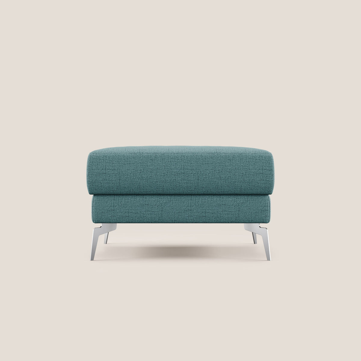 Star Pouf con piedini alti in tessuto impermeabile fiammato T03 azzurro - divitt.sbs