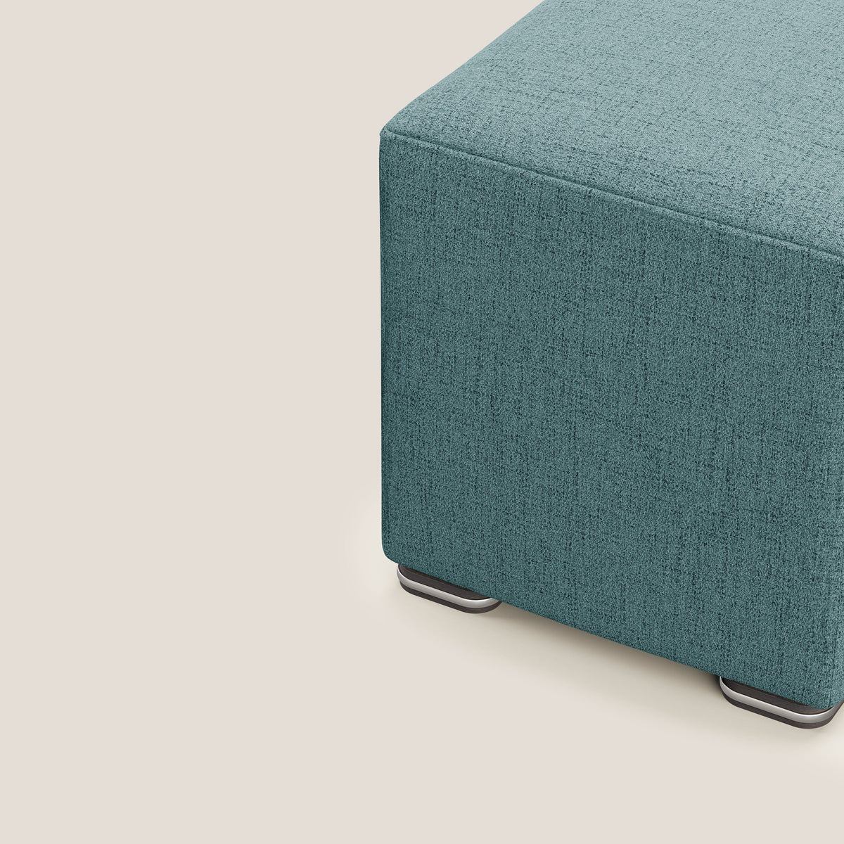 Cube pouf in tessuto morbido impermeabile T03 azzurro - divitt.sbs
