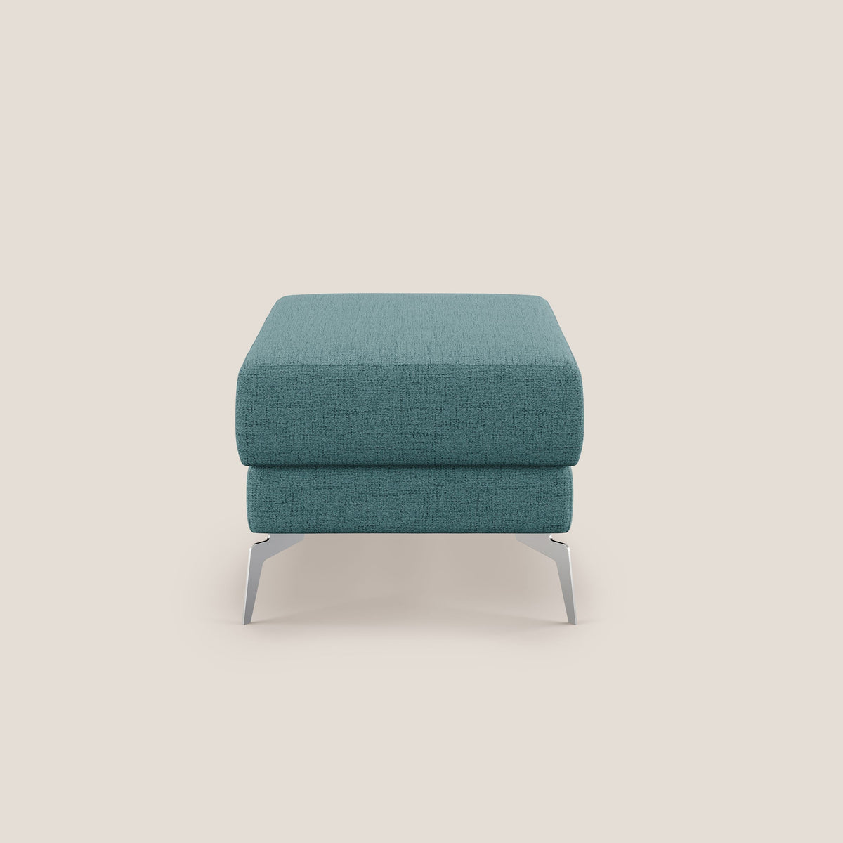 Star Pouf con piedini alti in tessuto impermeabile fiammato T03 azzurro - divitt.sbs