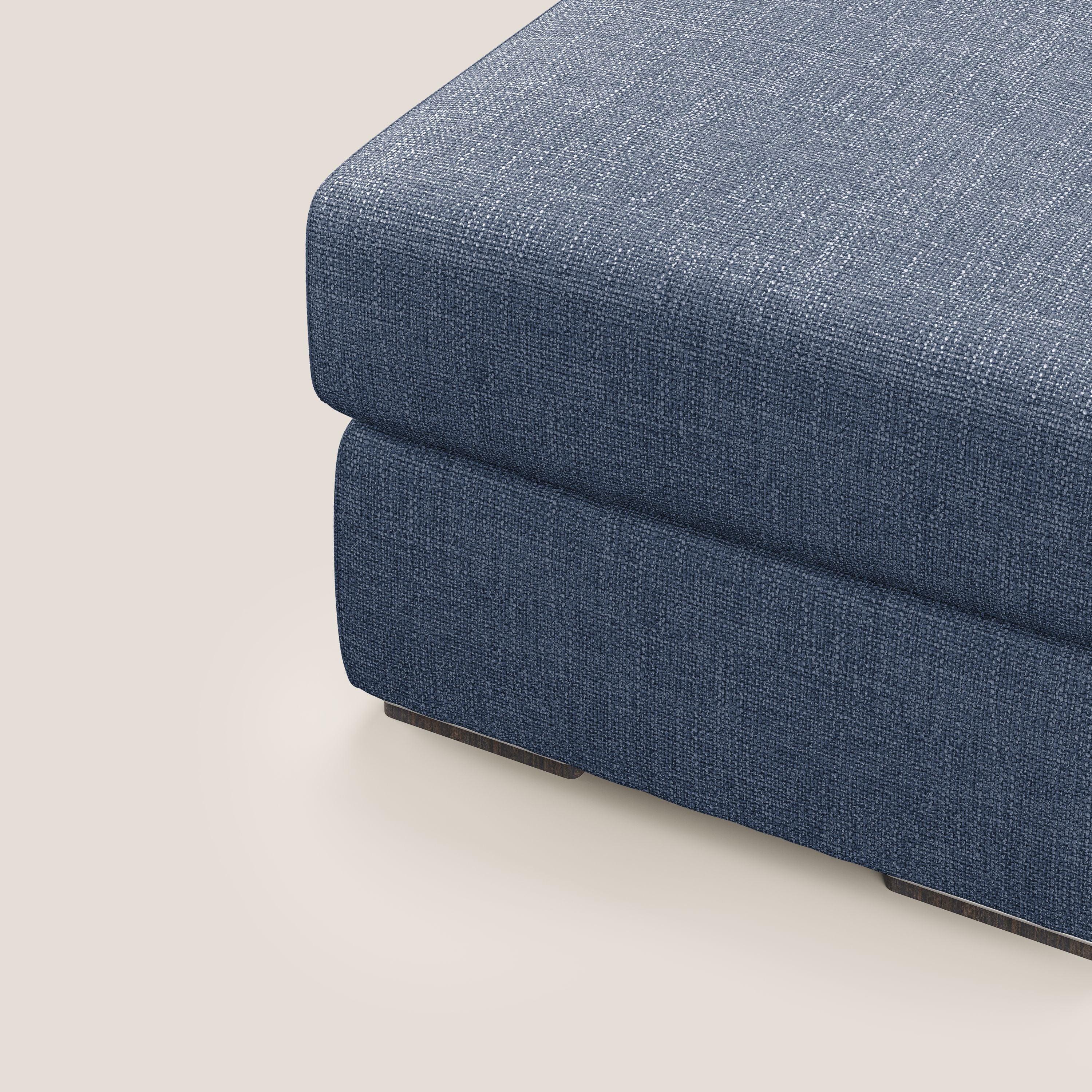 Sun pouf apribile contenitore in tessuto impermeabile morbido intreccio T06 blu - divitt.sbs