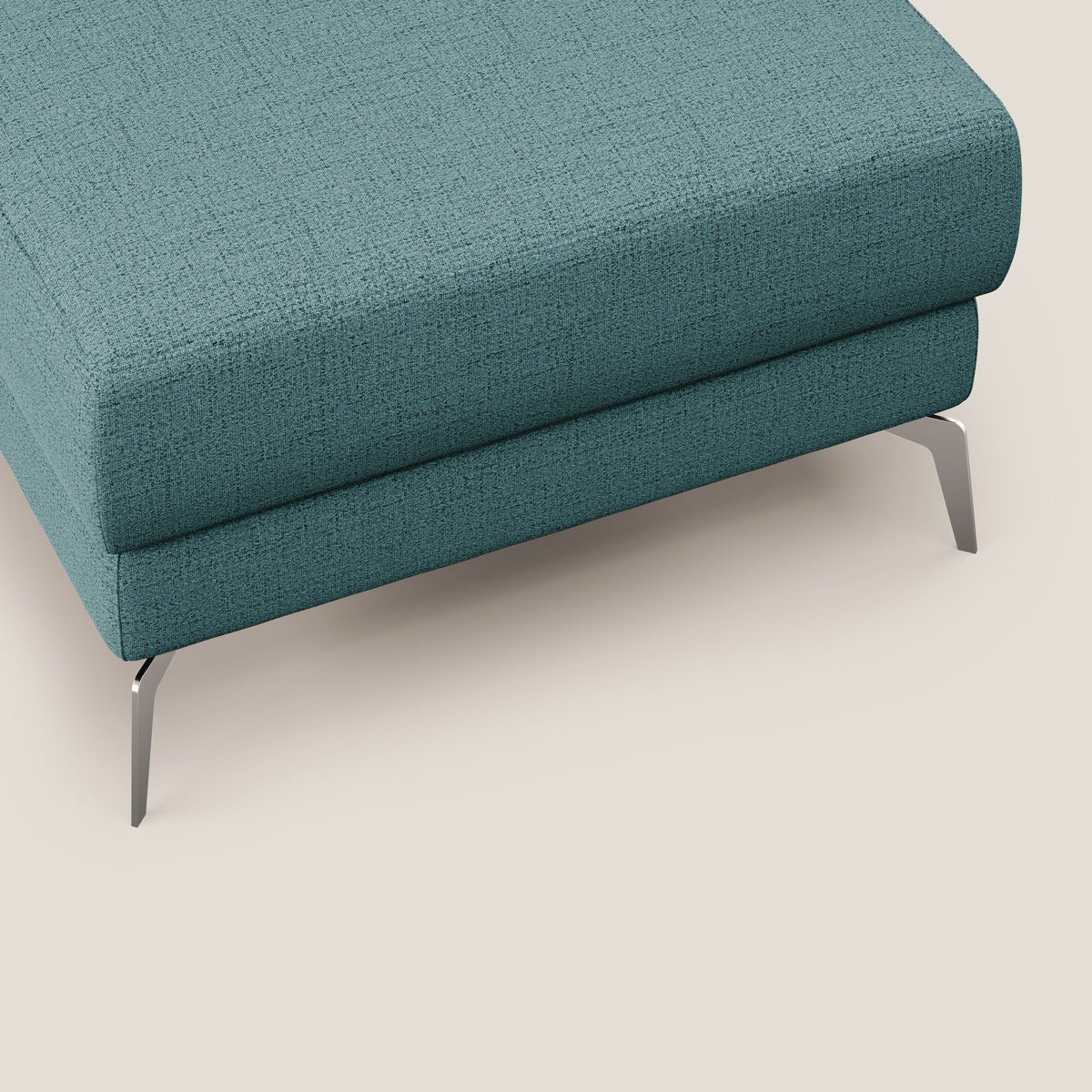 Star Pouf con piedini alti in tessuto impermeabile fiammato T03 azzurro - divitt.sbs