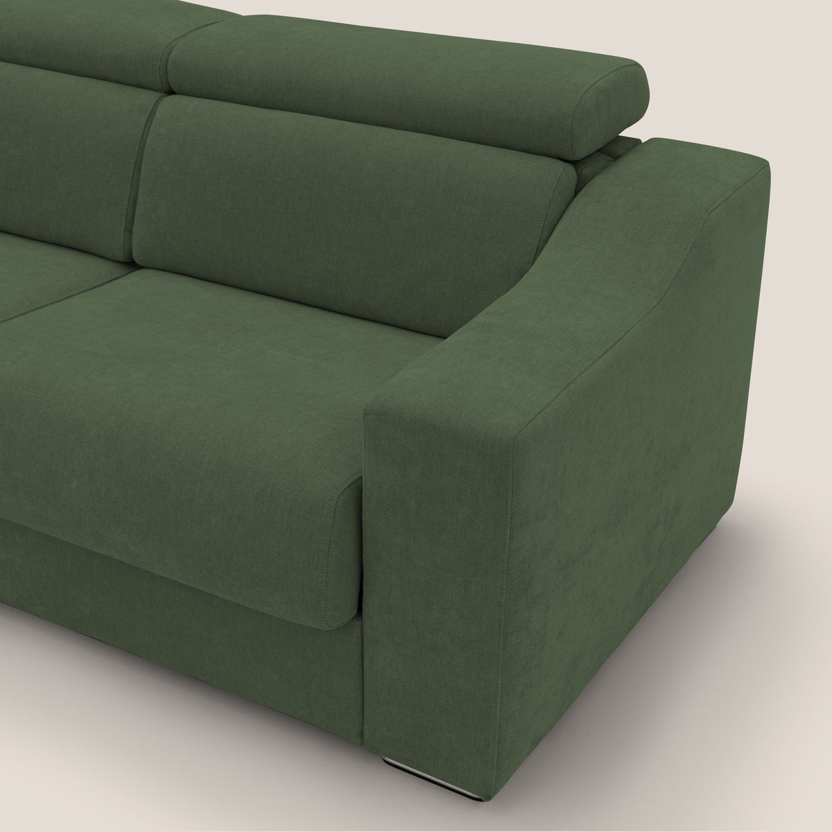 Bomber divano letto matrimoniale con poggiatesta in tessuto impermeabile T14 verde - divitt.sbs