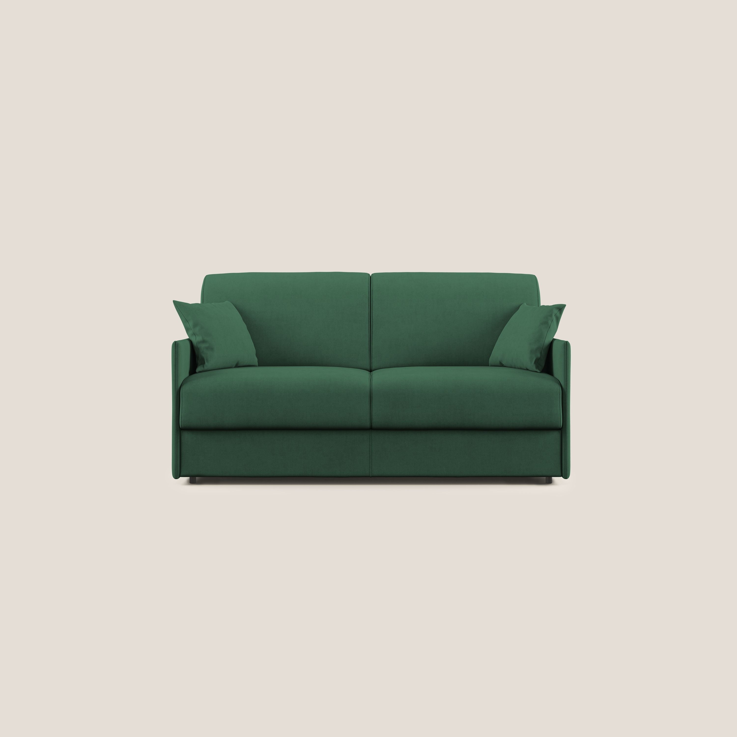 Evans Divano letto in morbido tessuto impermeabile T02 verde - divitt.sbs