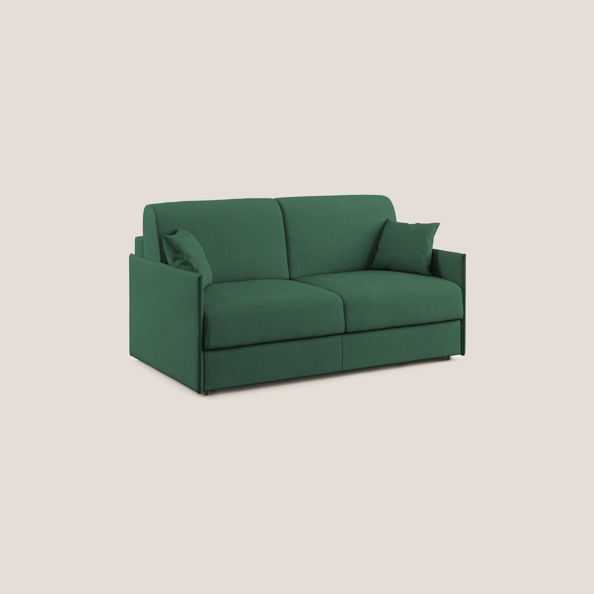 Evans Divano letto in morbido tessuto impermeabile T02 verde - divitt.sbs