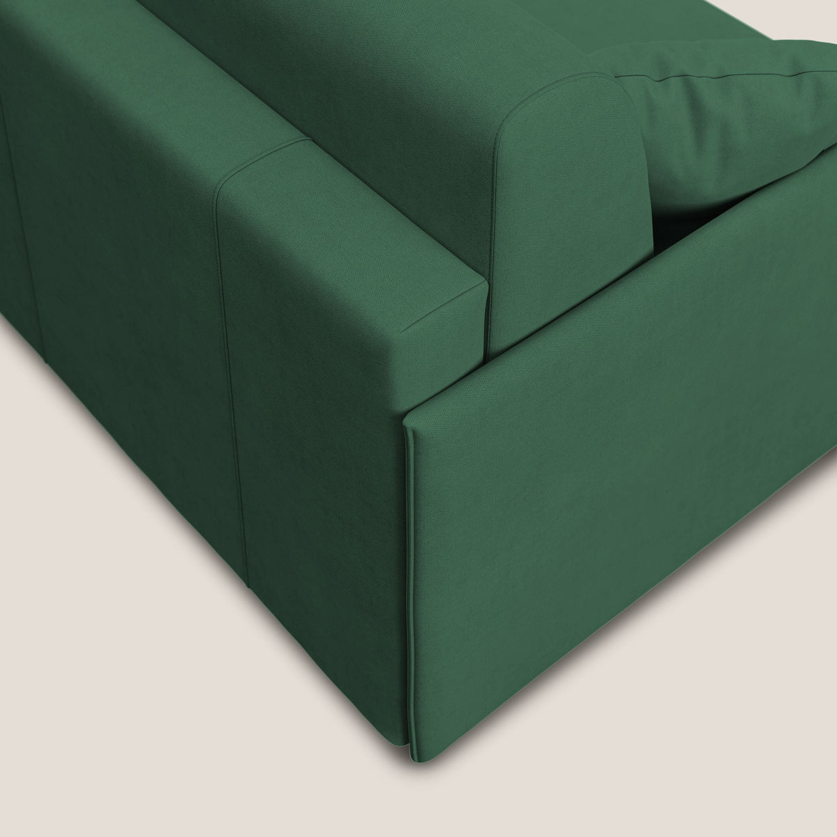 Evans Divano letto in morbido tessuto impermeabile T02 verde - divitt.sbs