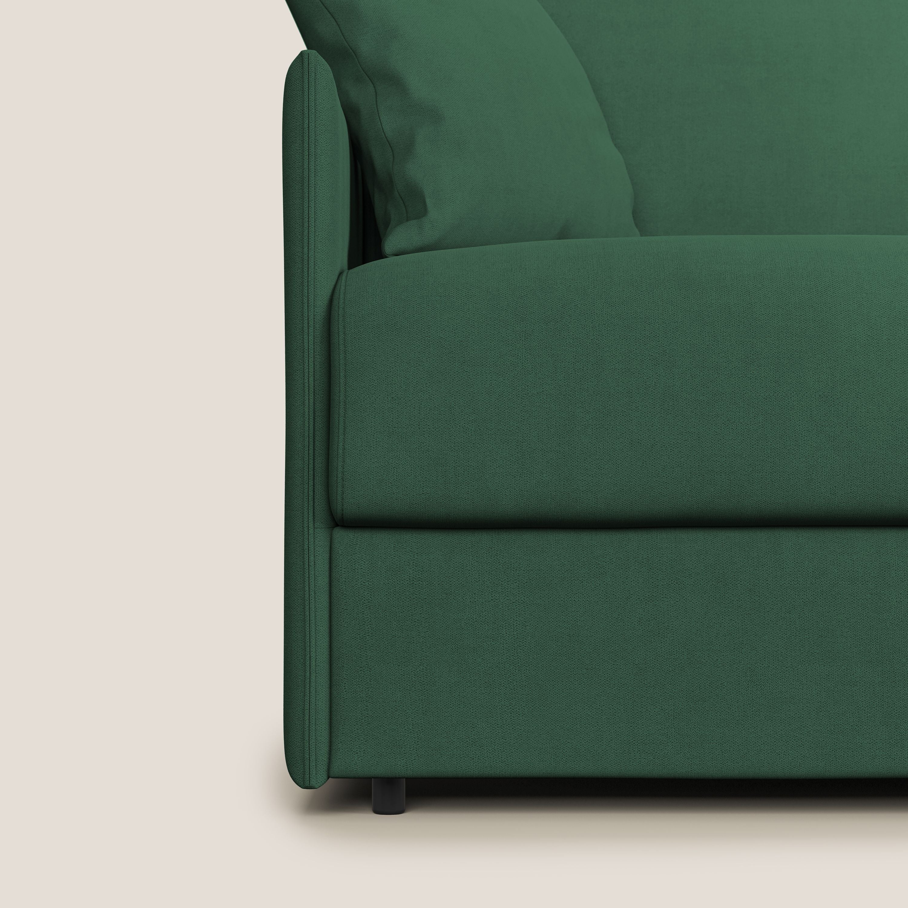 Evans Divano letto in morbido tessuto impermeabile T02 verde - divitt.sbs