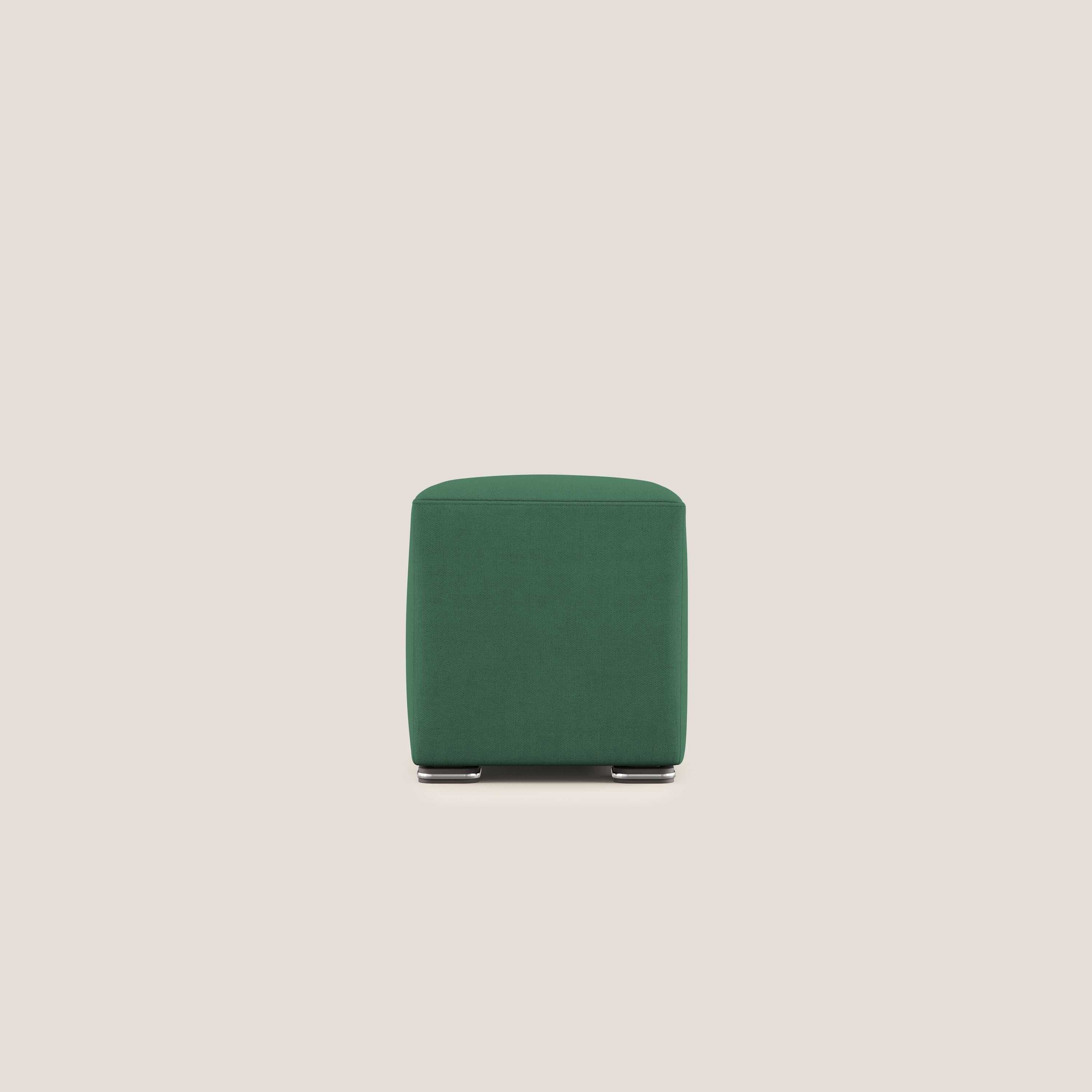 Cube pouf in tessuto morbido impermeabile T02 verde - divitt.sbs