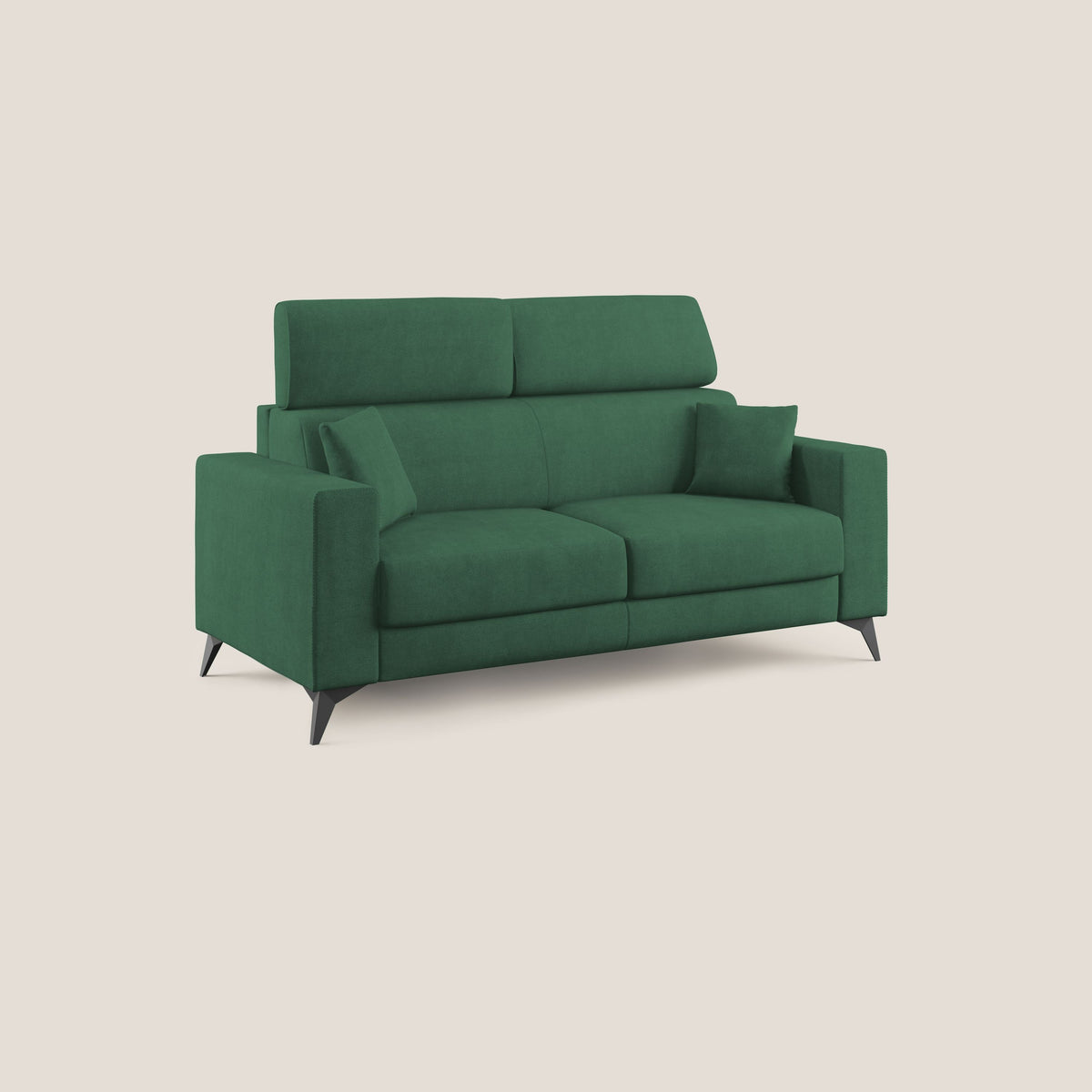 Pegaso divano letto con poggiatesta reclinabili e rivestimento T02 verde - divitt.sbs