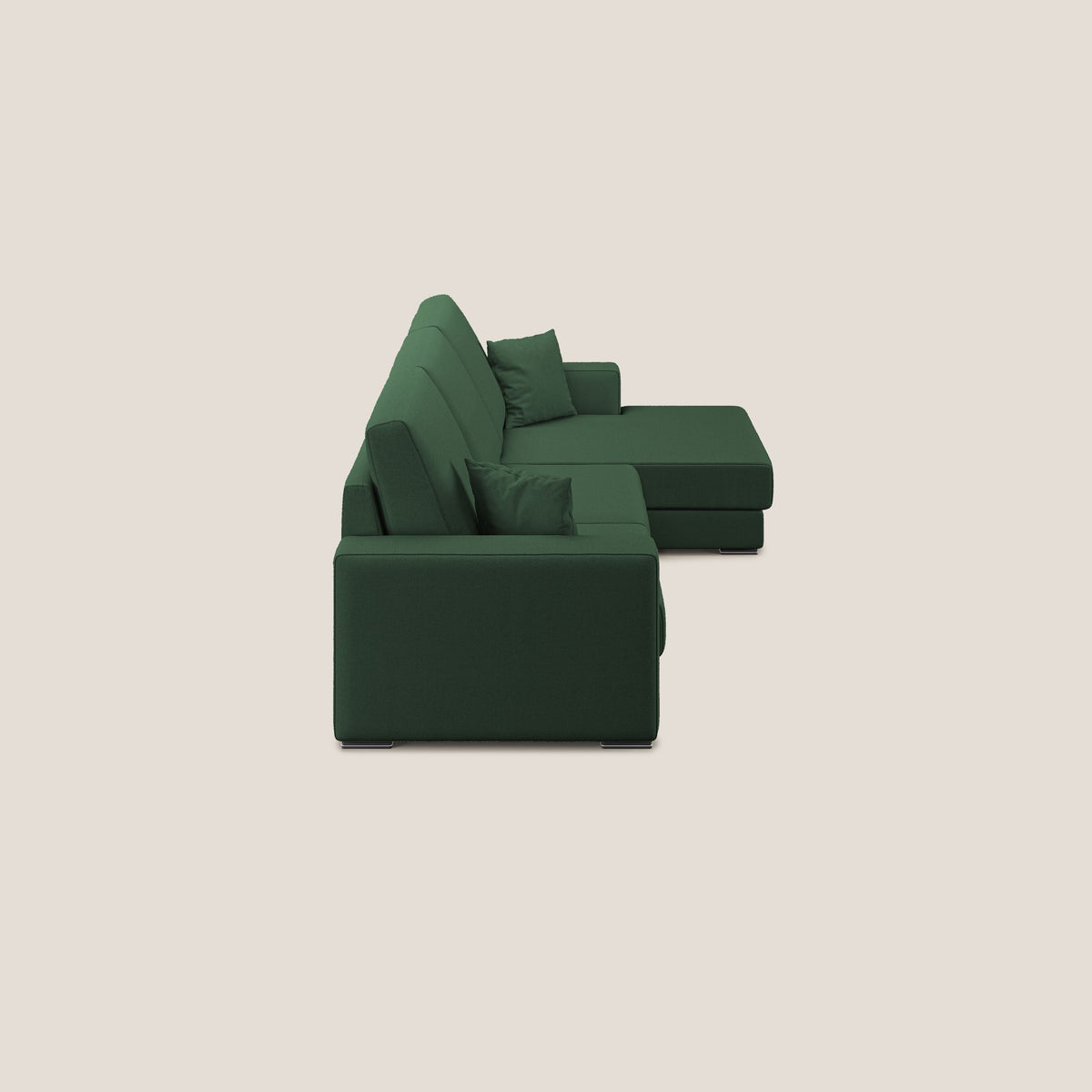 Marte divano angolare in tessuto smacchiabile impermeabile T08 verde - divitt.sbs