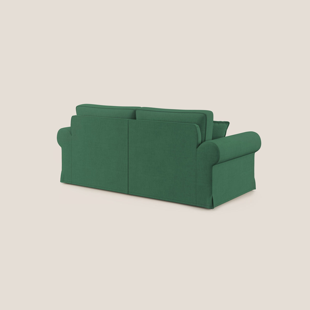 Lady divano classico in piuma d'oca realizzato con tessuto impermeabile T02 verde - divitt.sbs