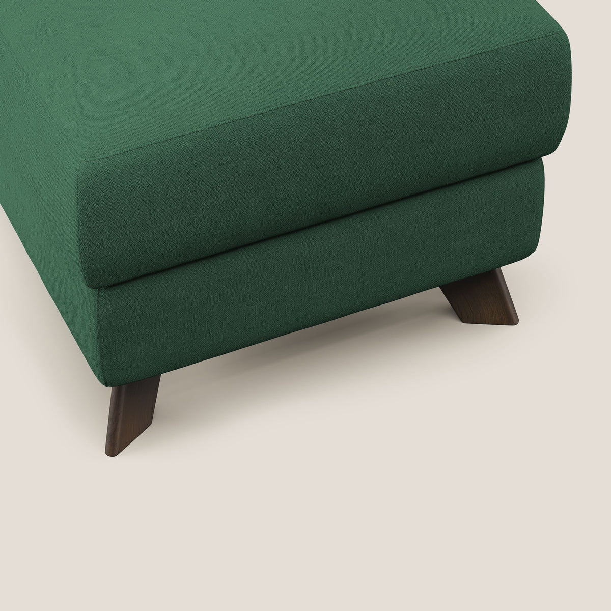 Moon Pouf contenitore e piedini alti in tessuto morbido impermeabile T02 verde - divitt.sbs
