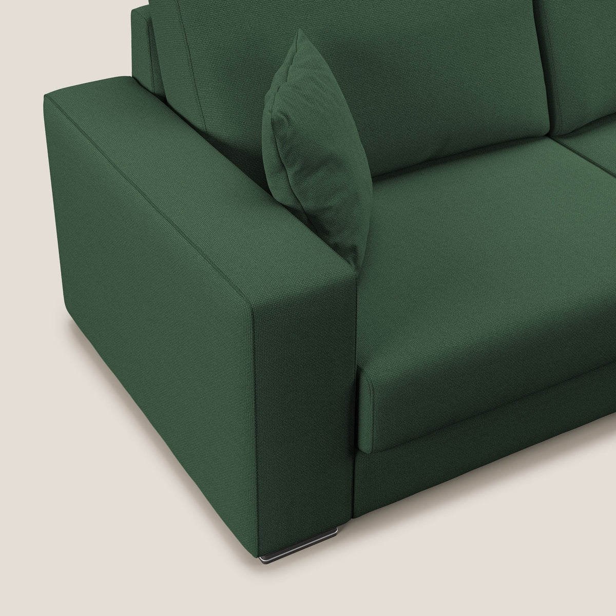 Marte divano angolare in tessuto smacchiabile impermeabile T08 verde - divitt.sbs