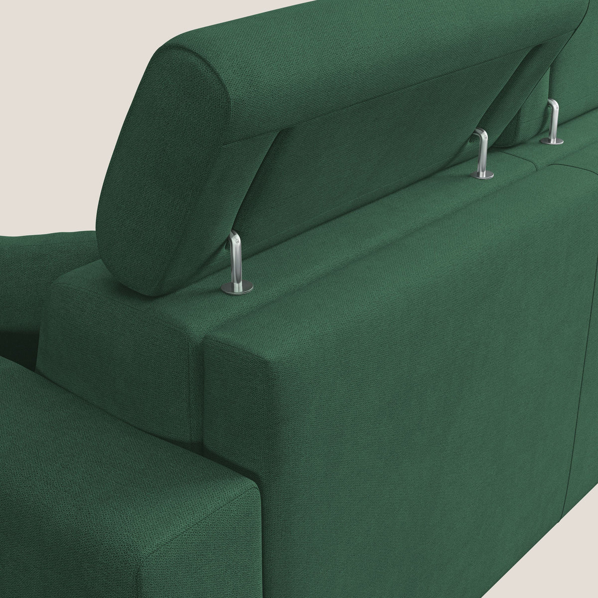 Pegaso divano letto con poggiatesta reclinabili e rivestimento T02 verde - divitt.sbs