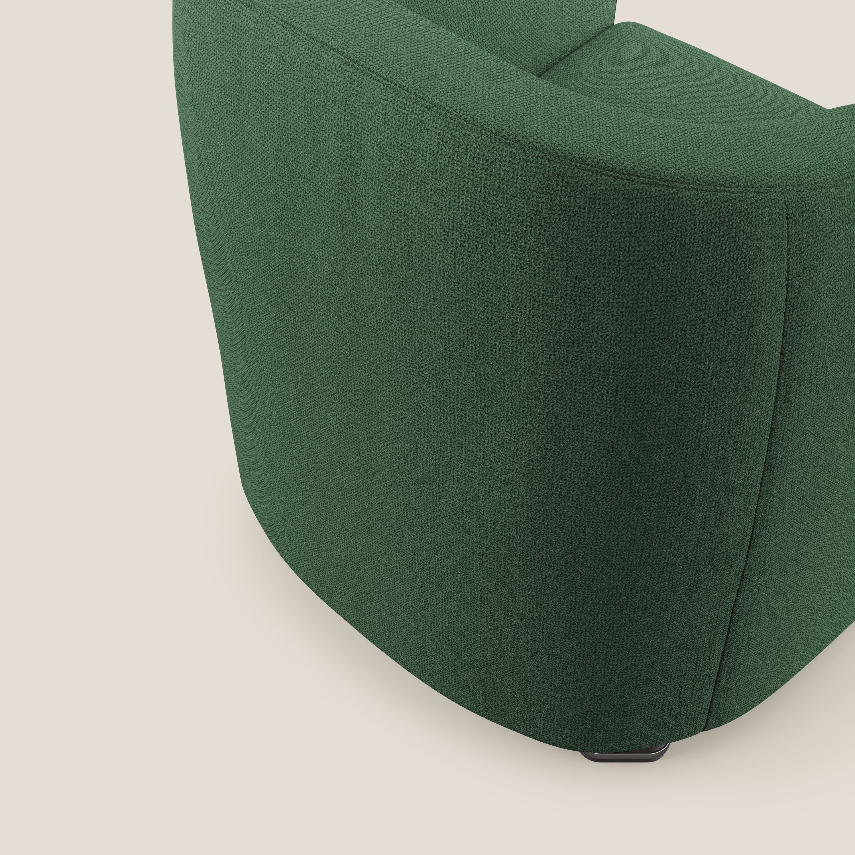 Cloe Poltroncina in tessuto smacchiabile con acqua QuickClean T08 verde - divitt.sbs