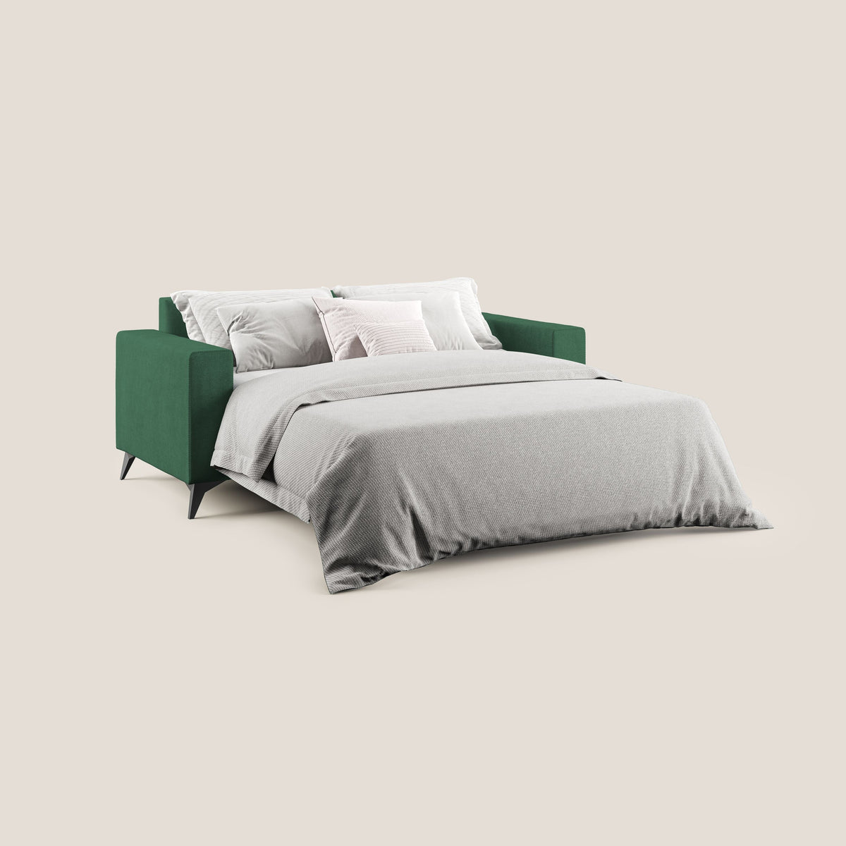 Pegaso divano letto con poggiatesta reclinabili e rivestimento T02 verde - divitt.sbs