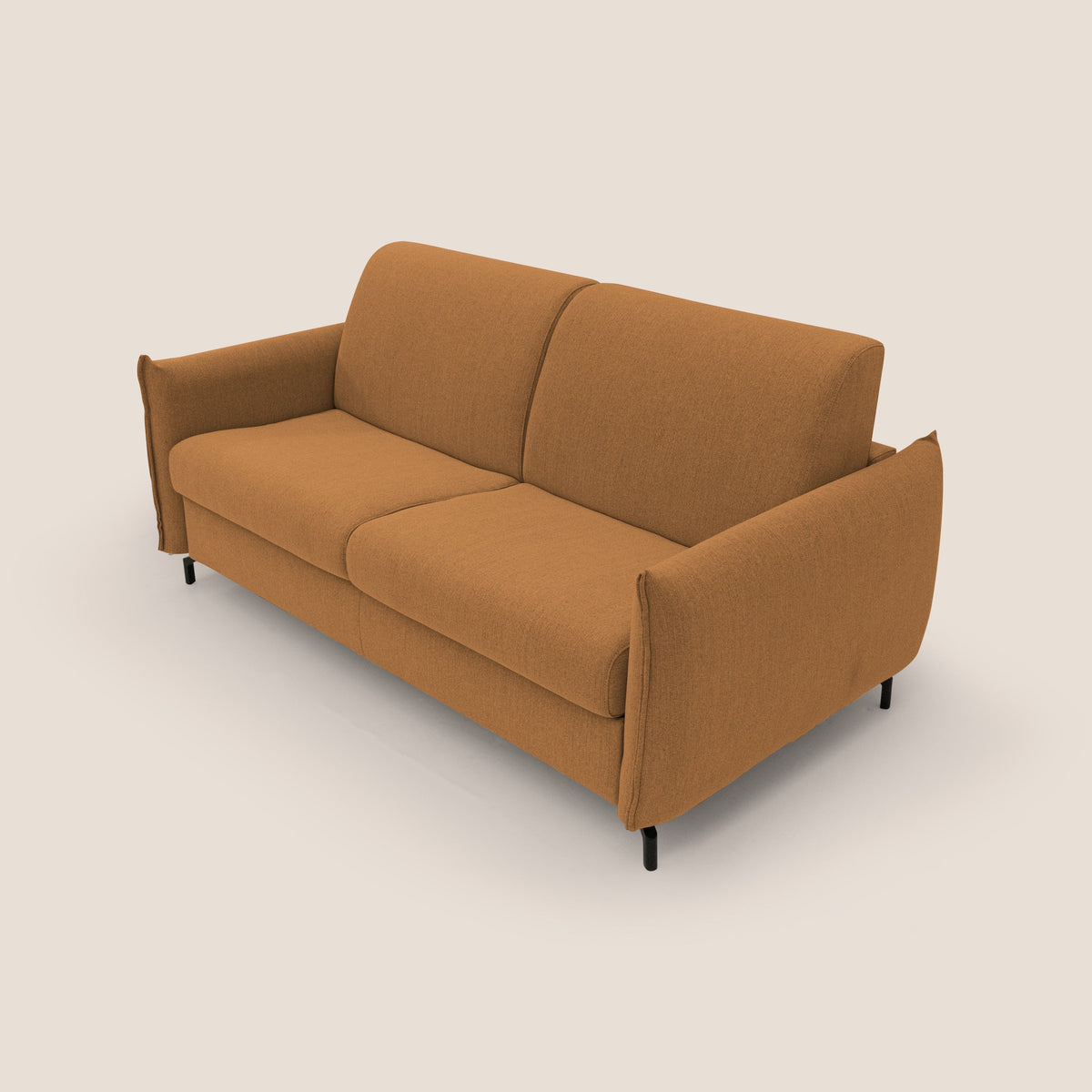 Scarlet divano letto in tessuto misto cotone impermeabile T19 arancio - divitt.sbs