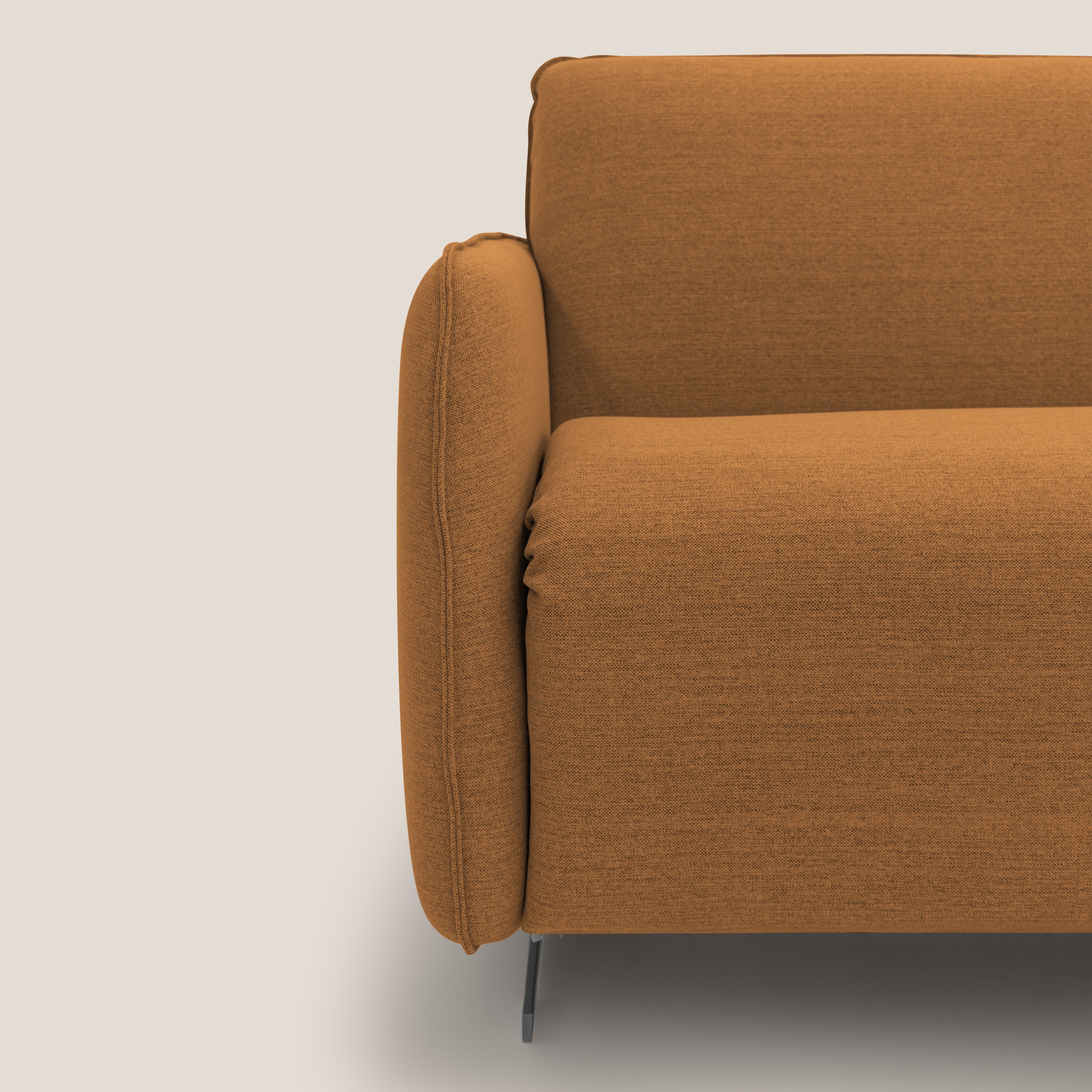 Texas Divano letto matrimoniale moderno in tessuto impermeabile T19 arancio - divitt.sbs