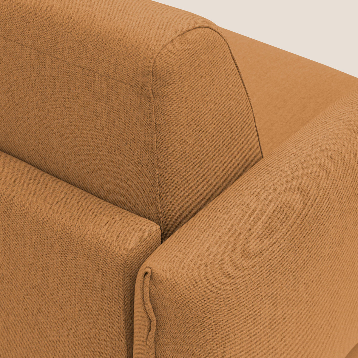 Scarlet divano letto in tessuto misto cotone impermeabile T19 arancio - divitt.sbs